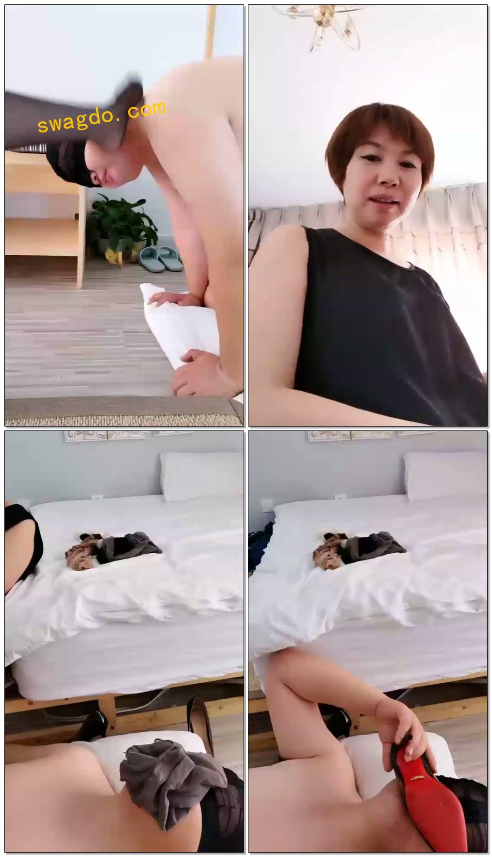 【冰城丶玫姿】玩狗狗，舔丝袜脚，丝袜窒息【39分钟】