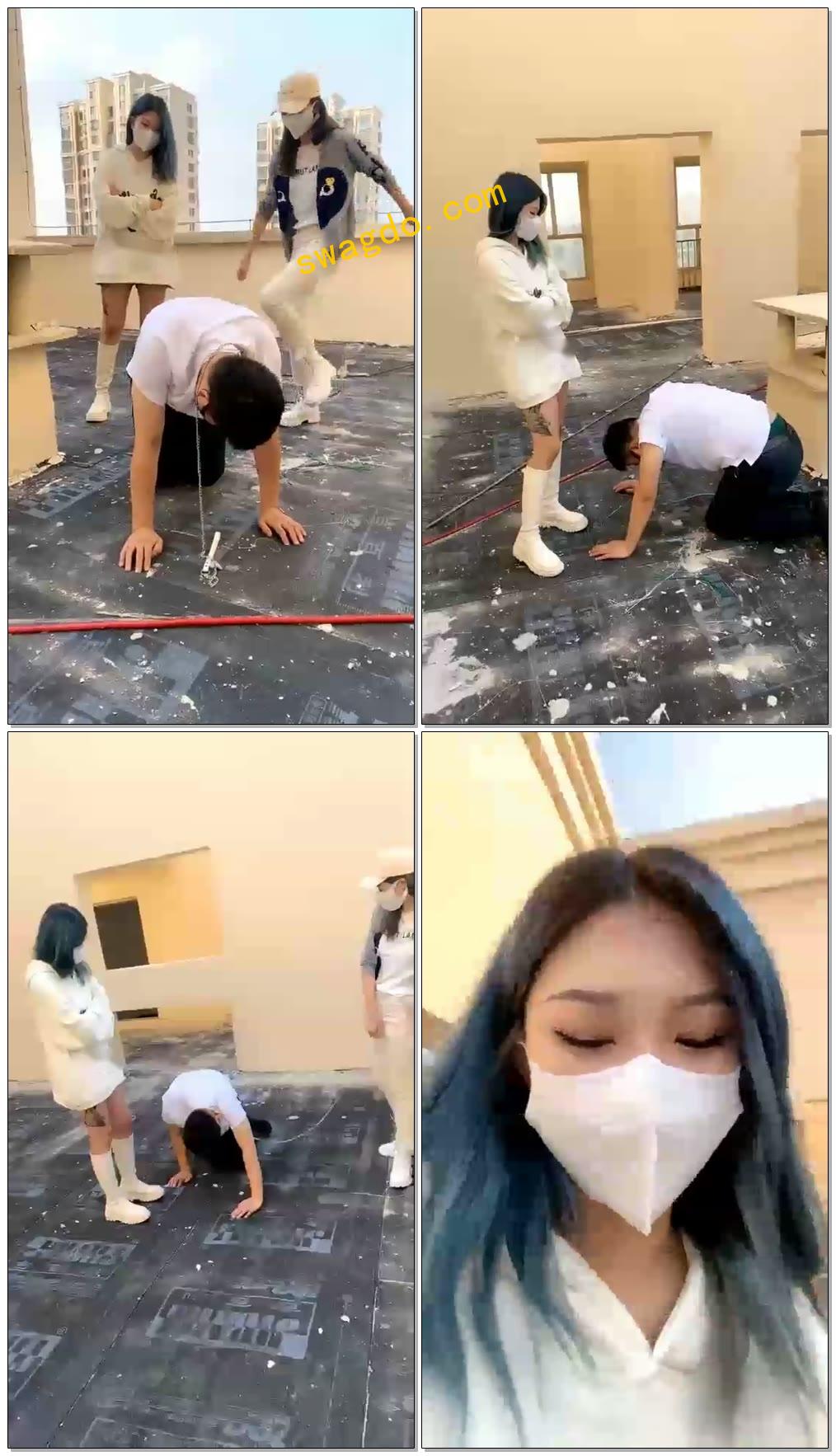 【昕昕S】户外直播调教贱狗【7分钟】