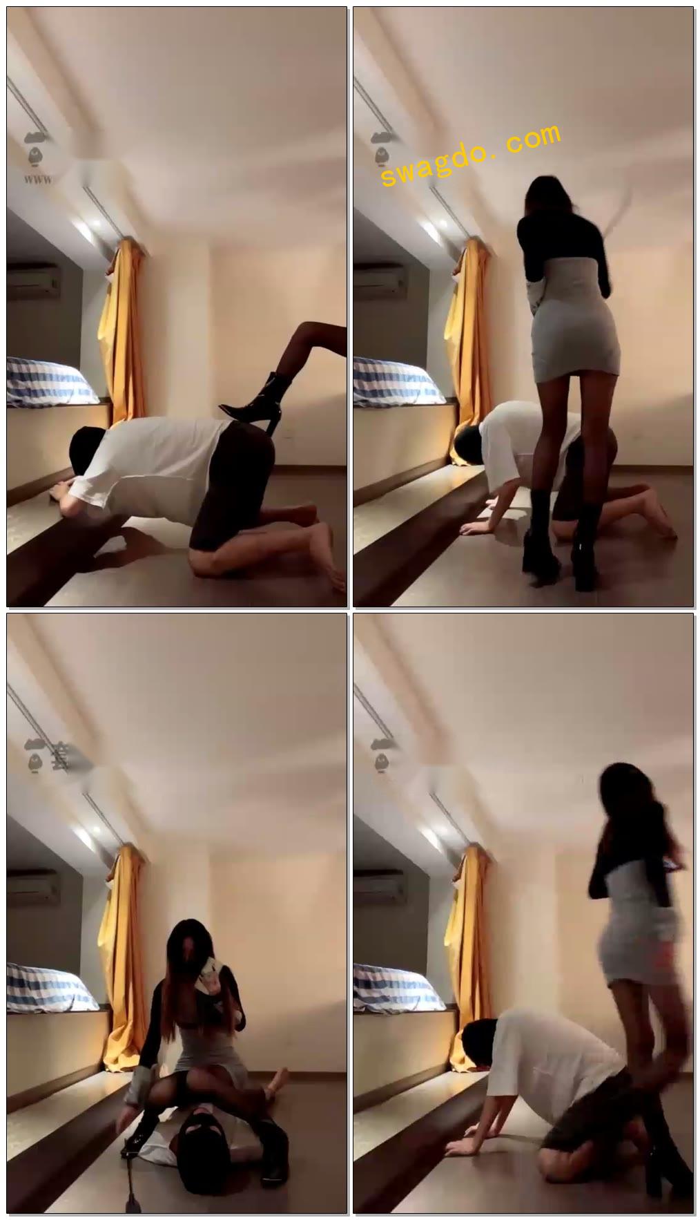 【上海s朝汐】美女学生S首播调教，踢裆踩踏，耳光坐脸【23分钟】