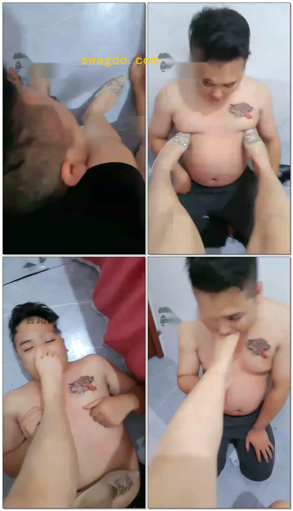 【滔滔】调教平底尖头鞋踩踏（被删视频）【41分钟】