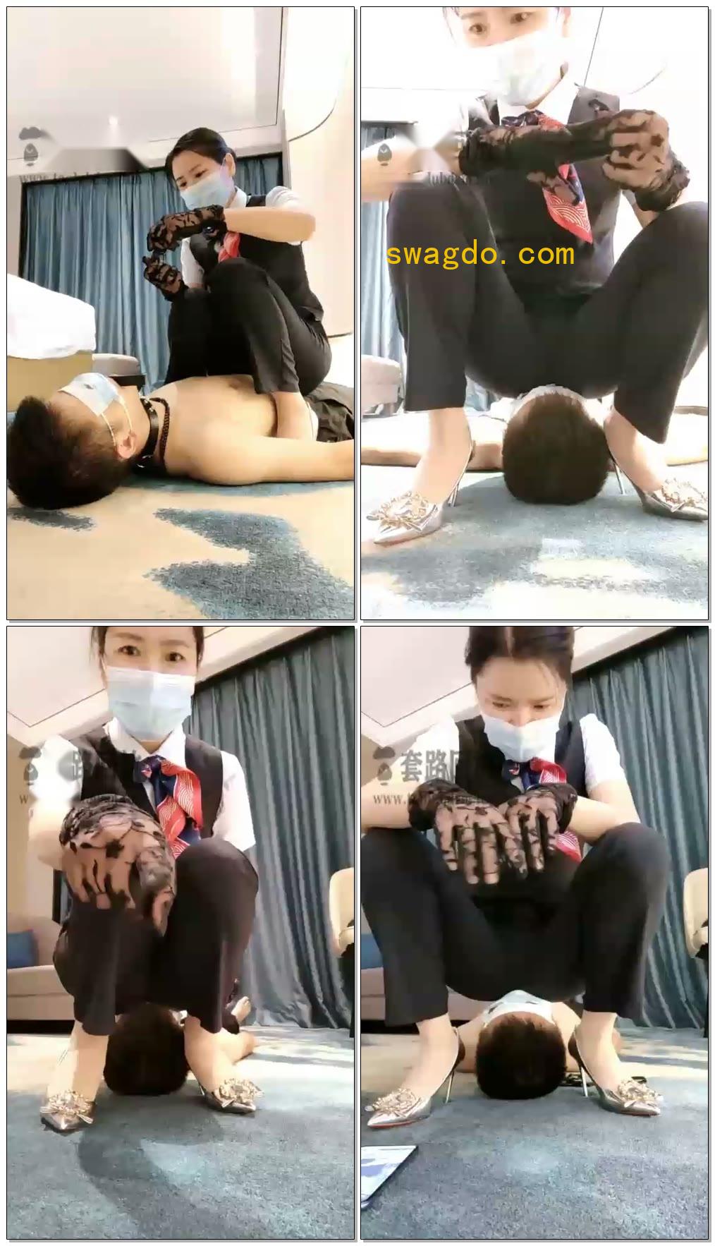 【芒果s】虐狗钻胯，虐乳，踩手坐脸，踩踏【55分钟】