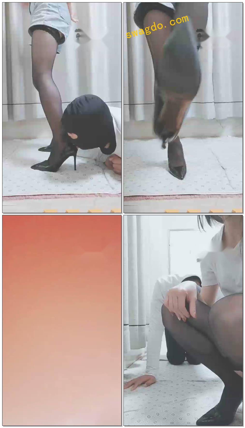 【夏琳】主人胯下的贱畜，跪舔，磕头，夹脖子【19分钟】