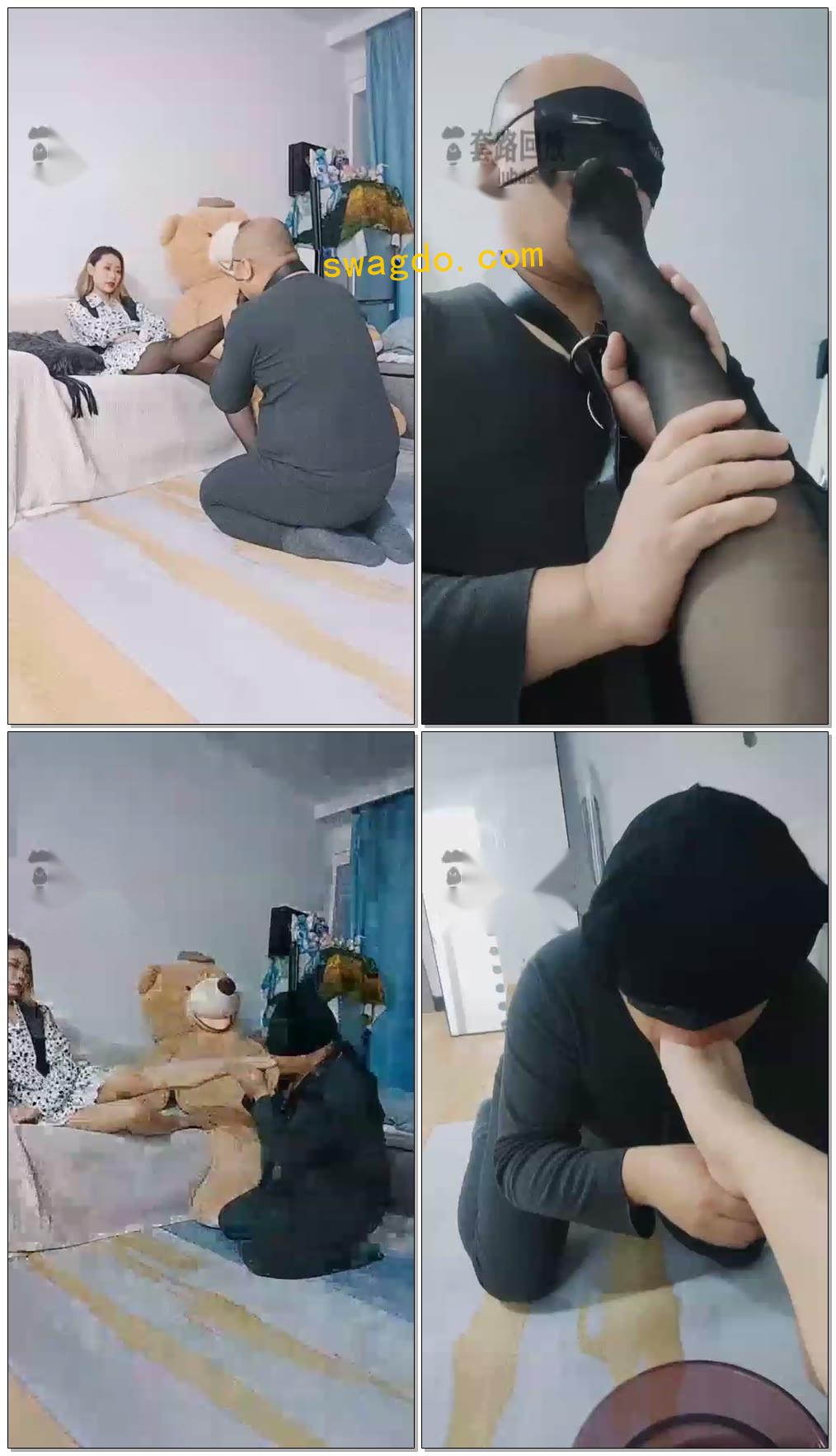 【二宝S】逼狗闻臭烘烘的黑丝足没想到他却爱，喝主人的洗脚水【41分钟】