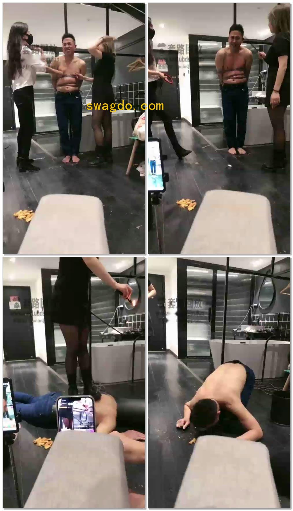 【木玖s&西西小主】双女主土课二狗，200耳光滴蜡【38分钟】