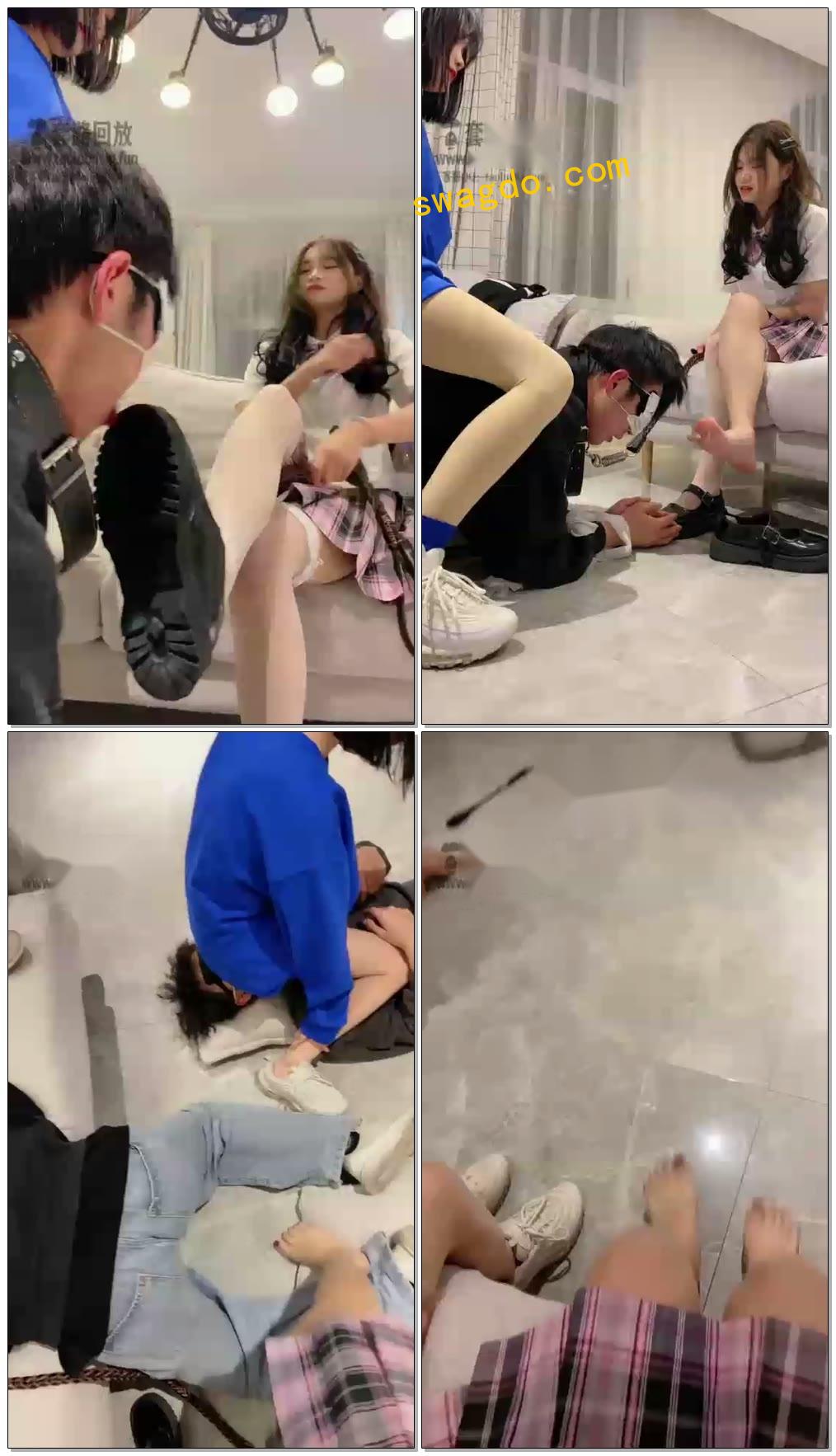 【雪莉Shirley】带素人闺蜜调教学生奴【83分钟】