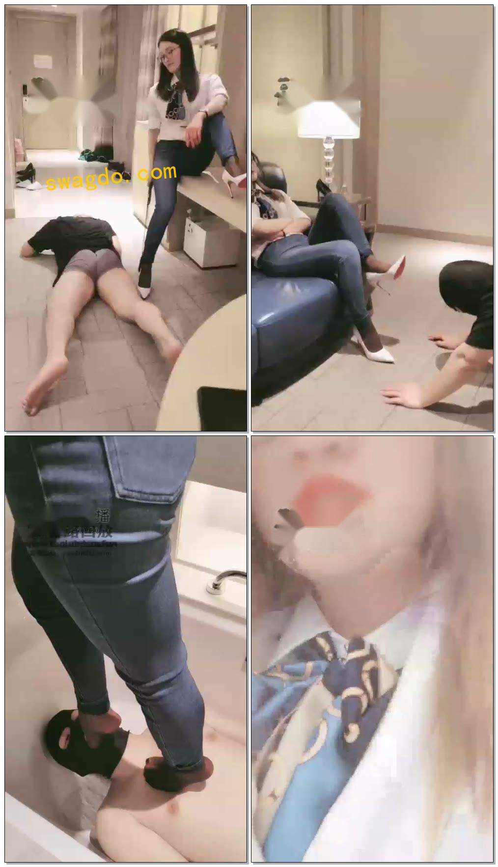 【执念s】骑马累到趴下，骑脖子蹲起50个，舔鞋底的浓痰，圣水，鞋底耳光【53分钟】