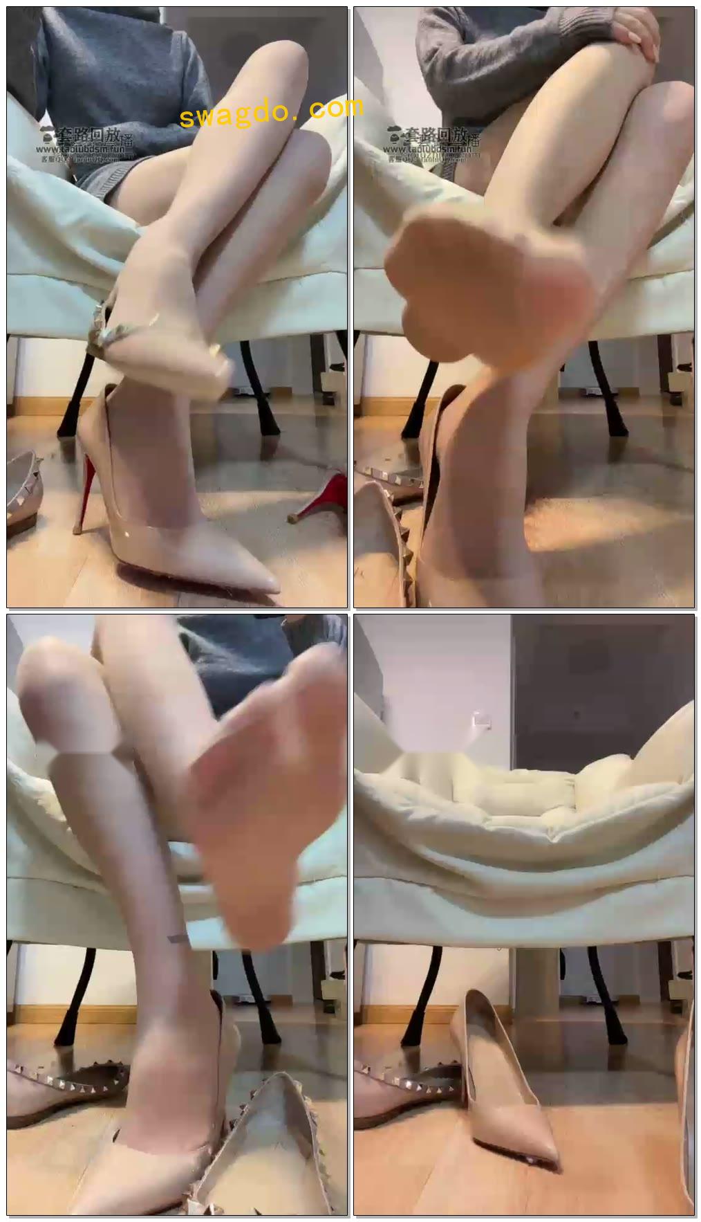 【绘子sama】第一视角禁欲第4天，肉丝高跟平底【65分钟】