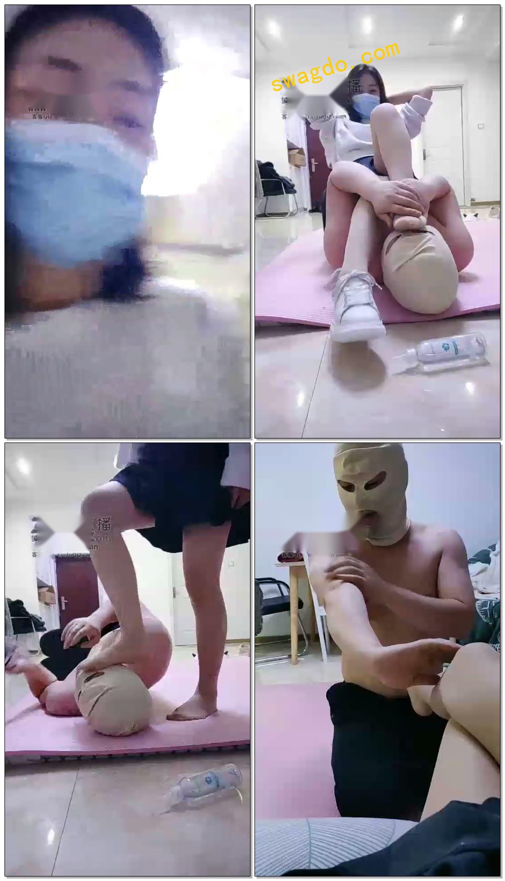 【Audrey丶雪儿】踢打，踩踏，全体重踩脖子，口水【29分钟】