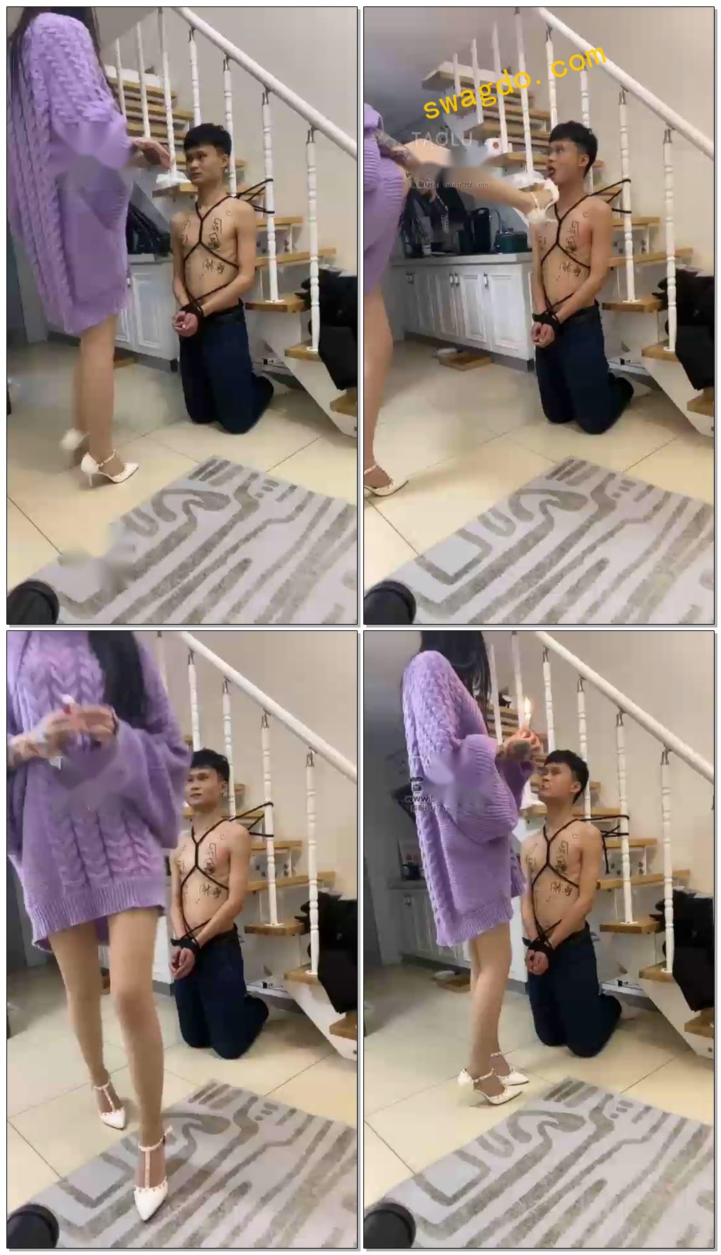 【灵猫s】调教捆绑圣水滴蜡羞辱【27分钟】