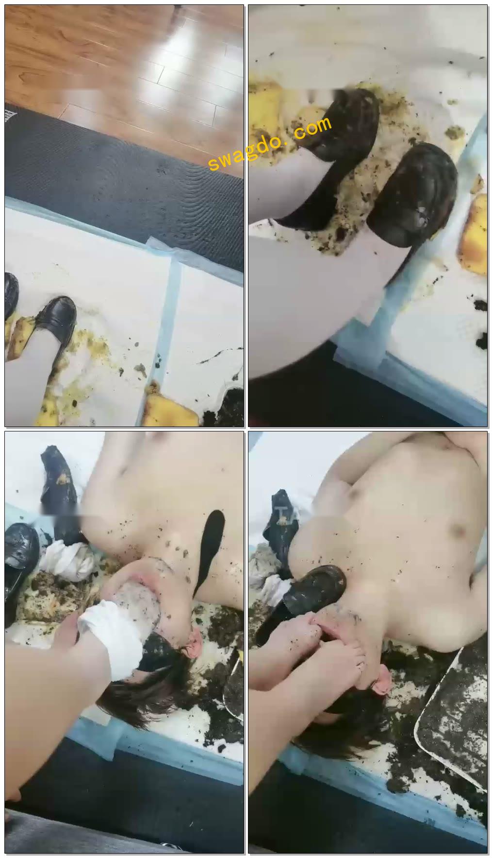 【傲柔】舔泥鞋底具水烟灰泥巴踩满狗脸手【48分钟】