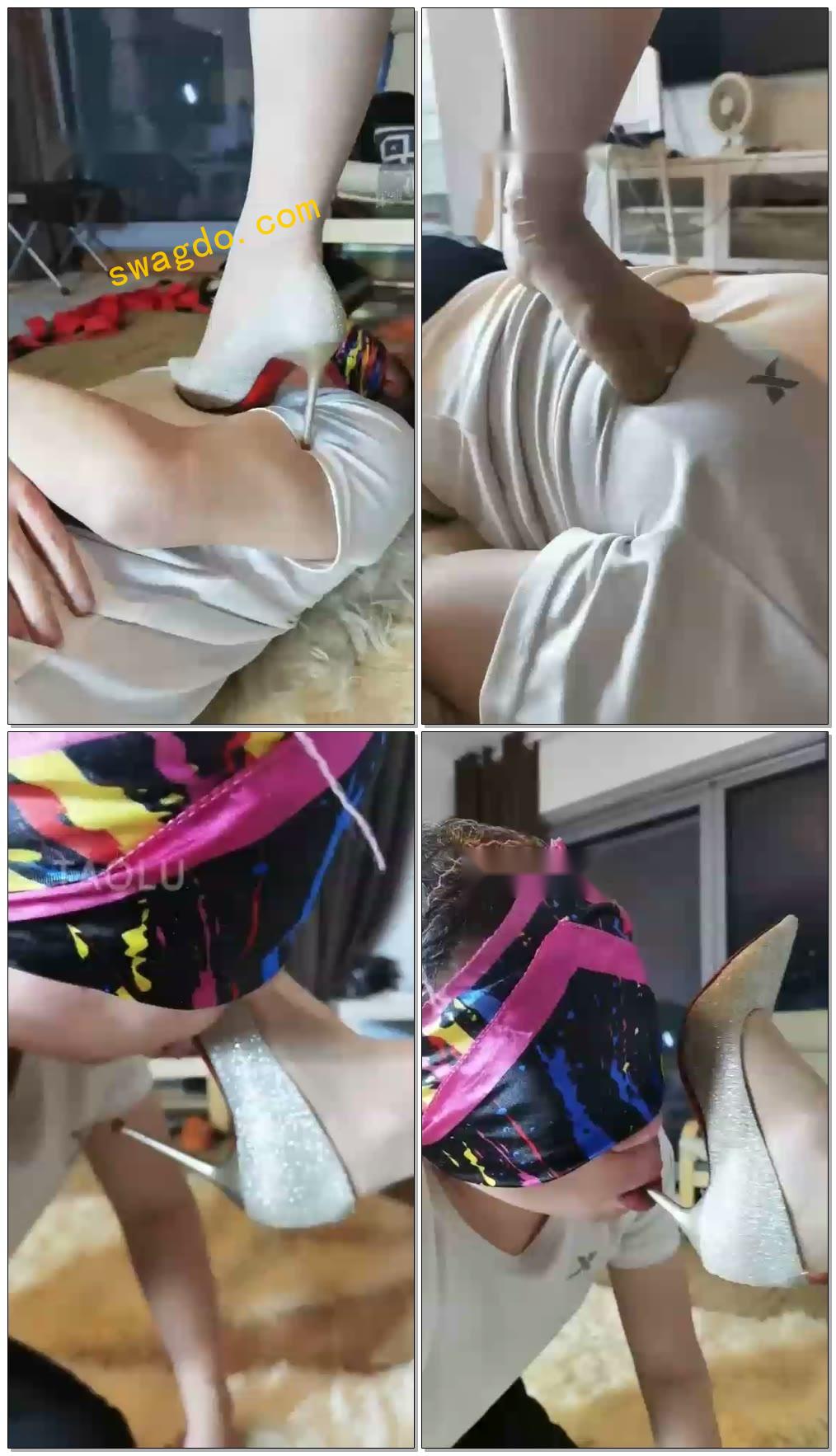 【巴莉女王】高跟踩丝足踩伺候鞋【24分钟】