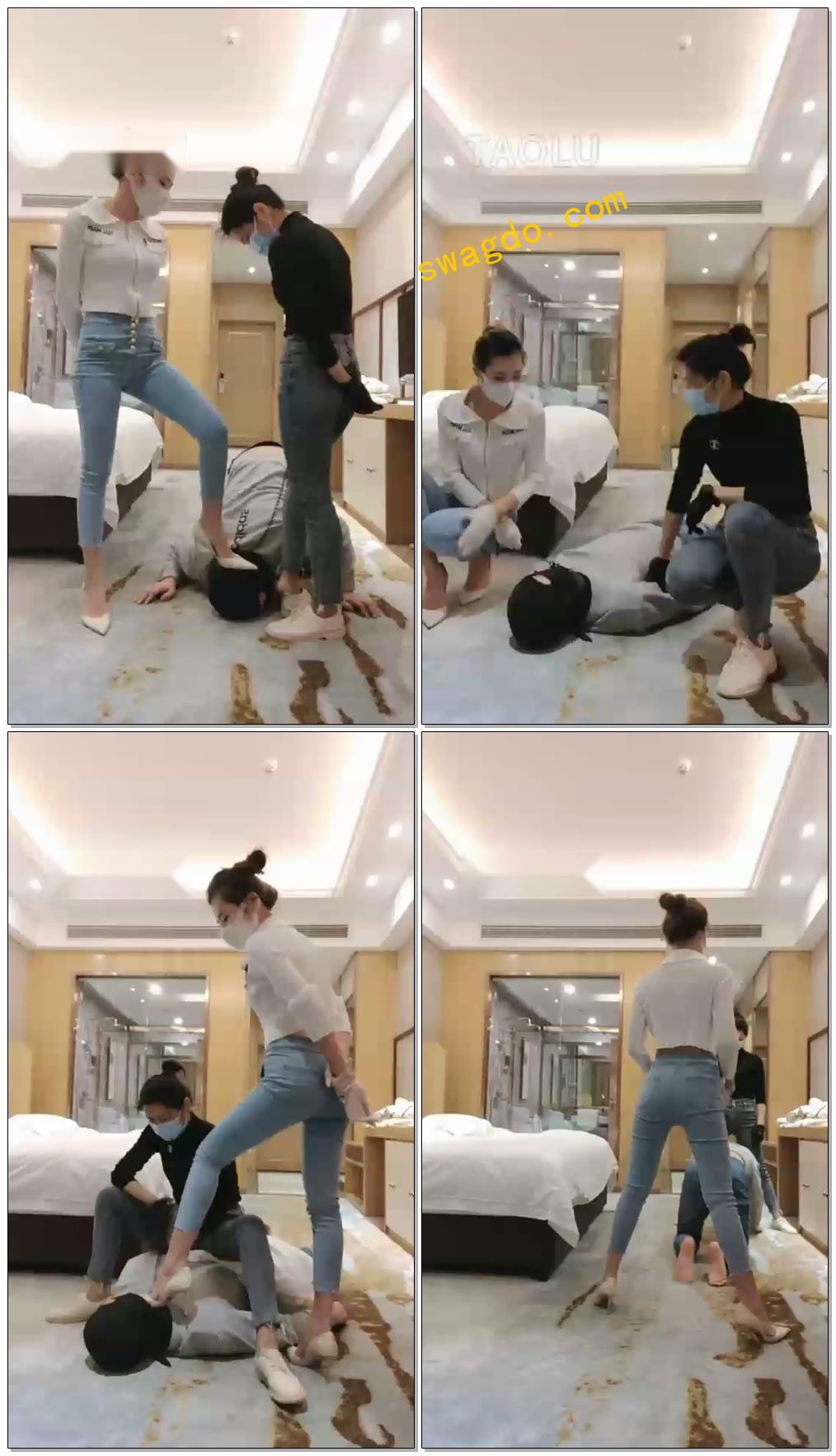 【芒果s&多多s】调教耳光、插狗嘴、揪耳朵、踩踏（一）【38分钟】