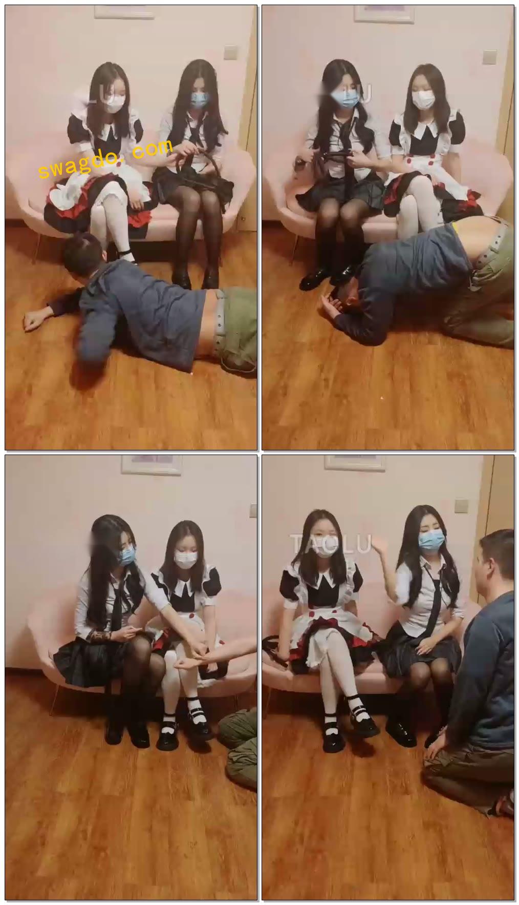 【第一帅男神】女仆店两个精神小妹暴打男神【36分钟】