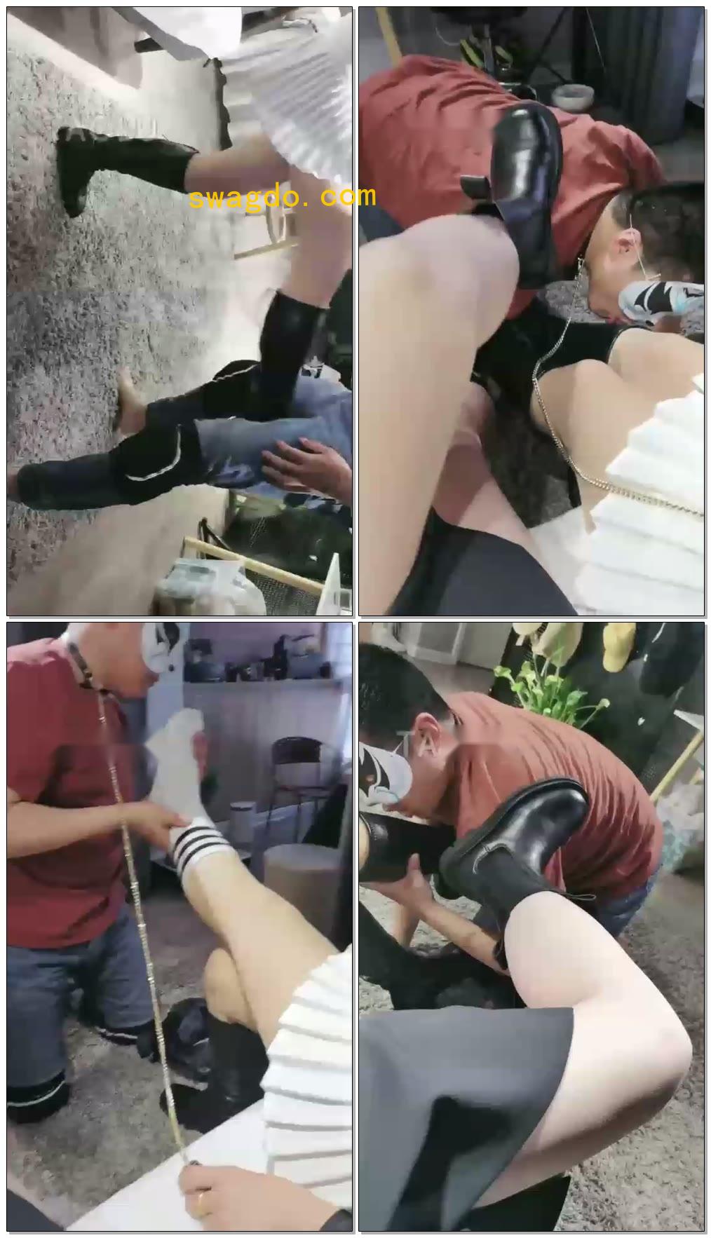 【乐爷s】双女王调靴奴踢裆舔靴【30分钟】