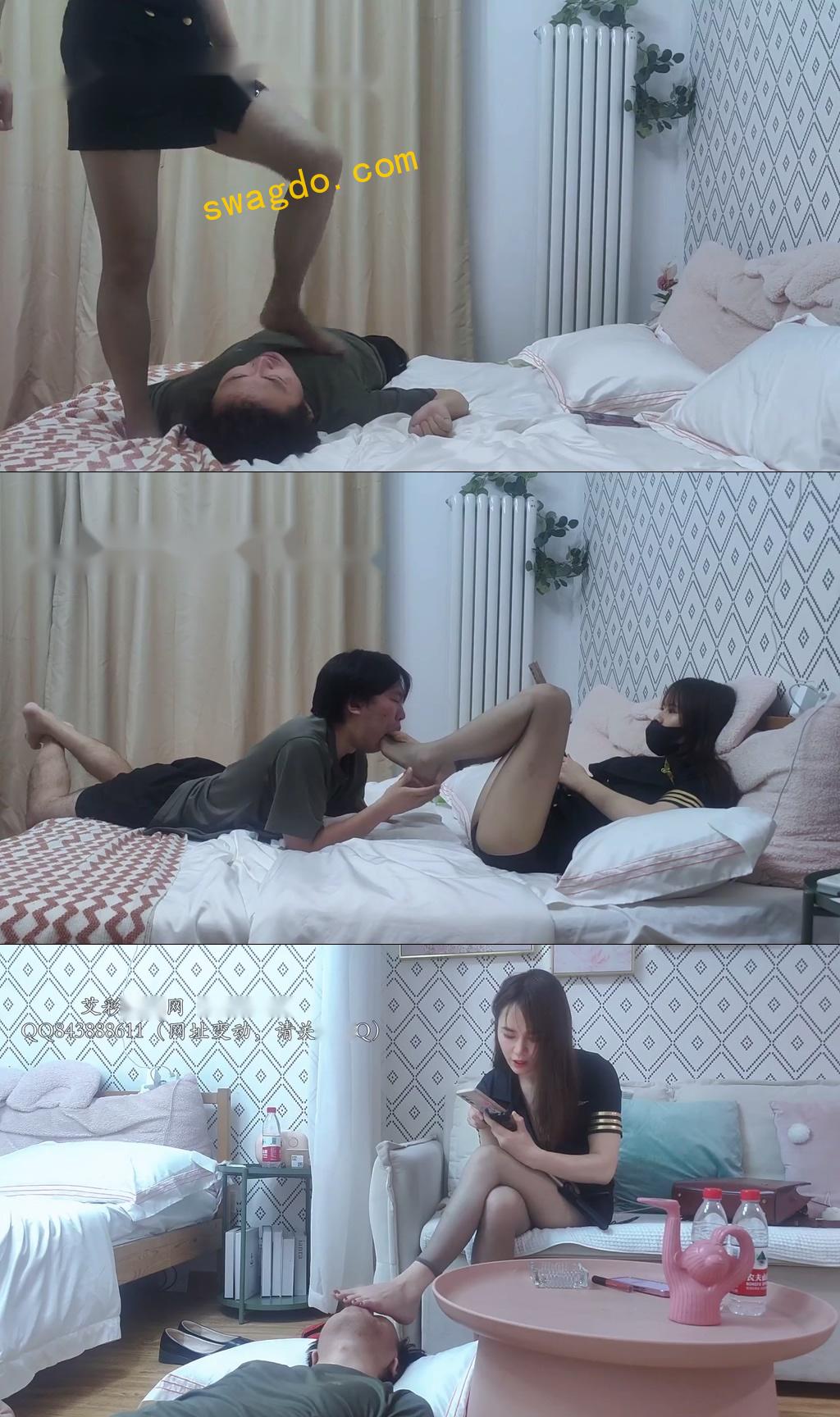 【清雅女王】灰丝脚深喉夹舌头脚耳光虐家奴【37分钟】