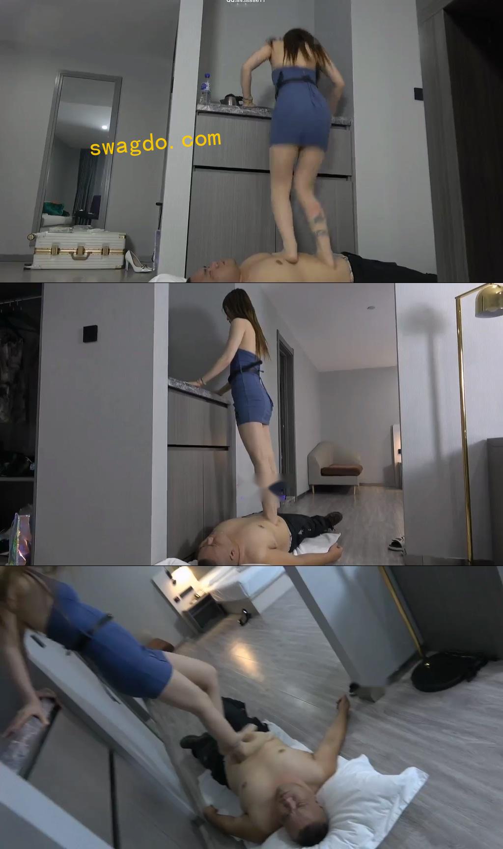 【领主老大】肉丝脚暴力跳踩【16分钟】