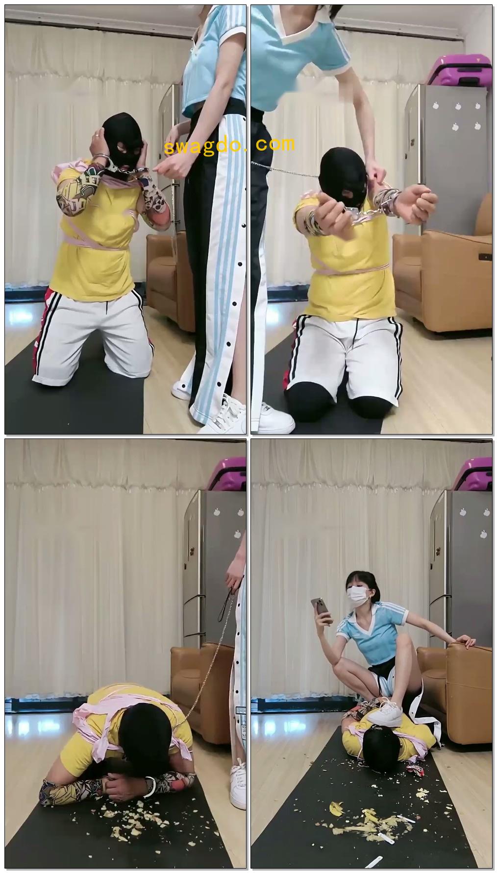 【暴力美学】暴力虐裆踹头跺碾手舔鞋底浓痰喂食【55分钟】