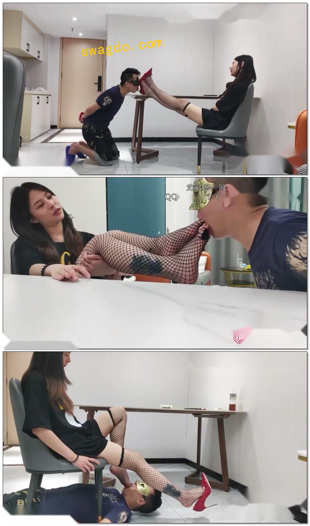 【柚子】舔高跟网袜脚深喉圣水赏赐【14分钟】