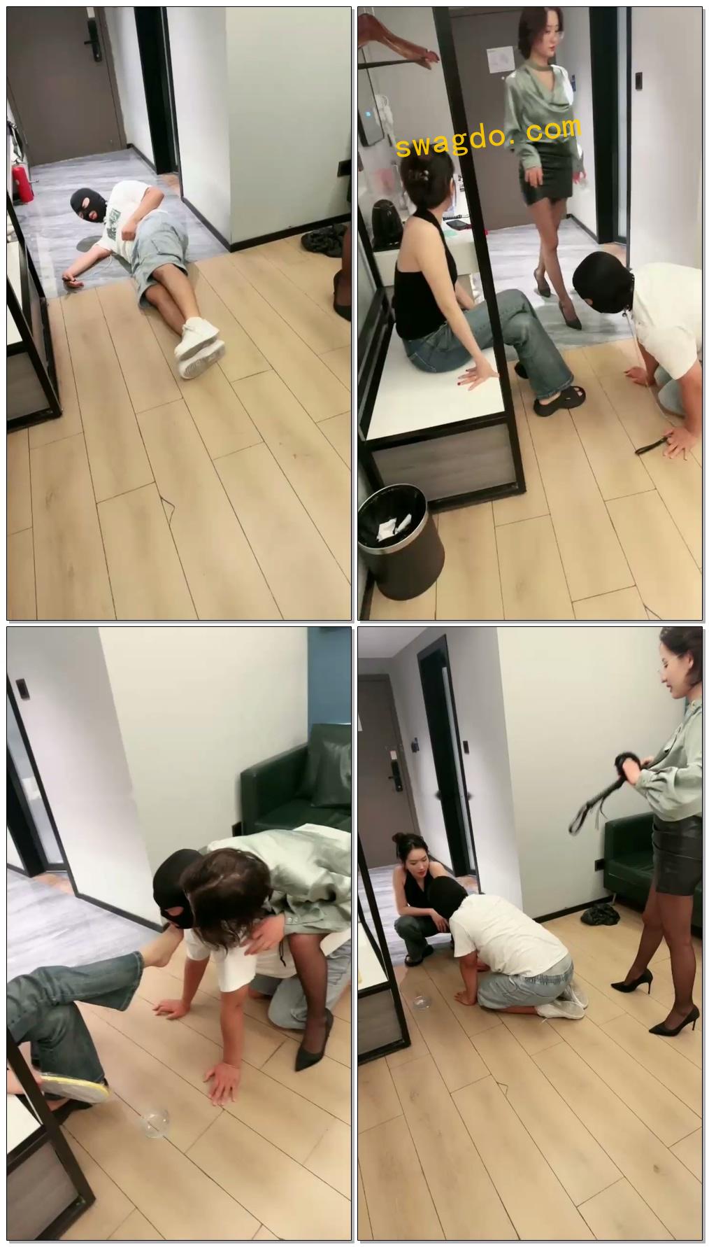 【你们的美呀神】调教双主踩踏耳光鞭打【10分钟】