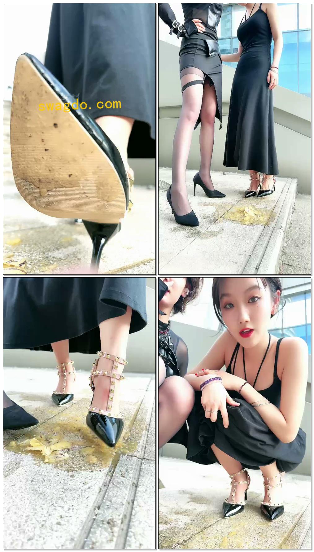 【有希子的圈】第一视角户外狗视角踩踏喂食口水超刺激、极致体验【6分钟】