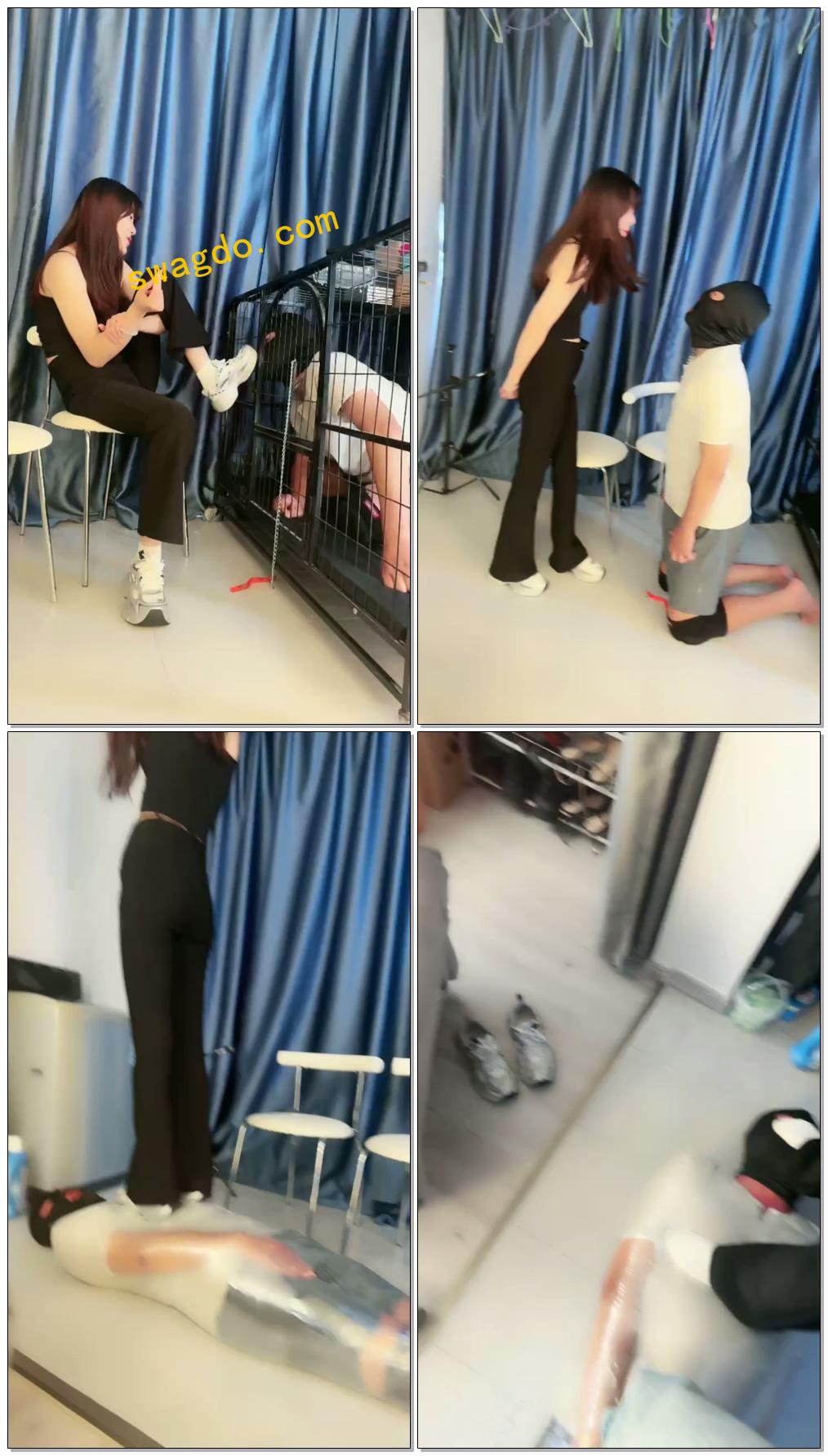 【Mechelle傲雪】带素人闺蜜玩圈养狗【40分钟】