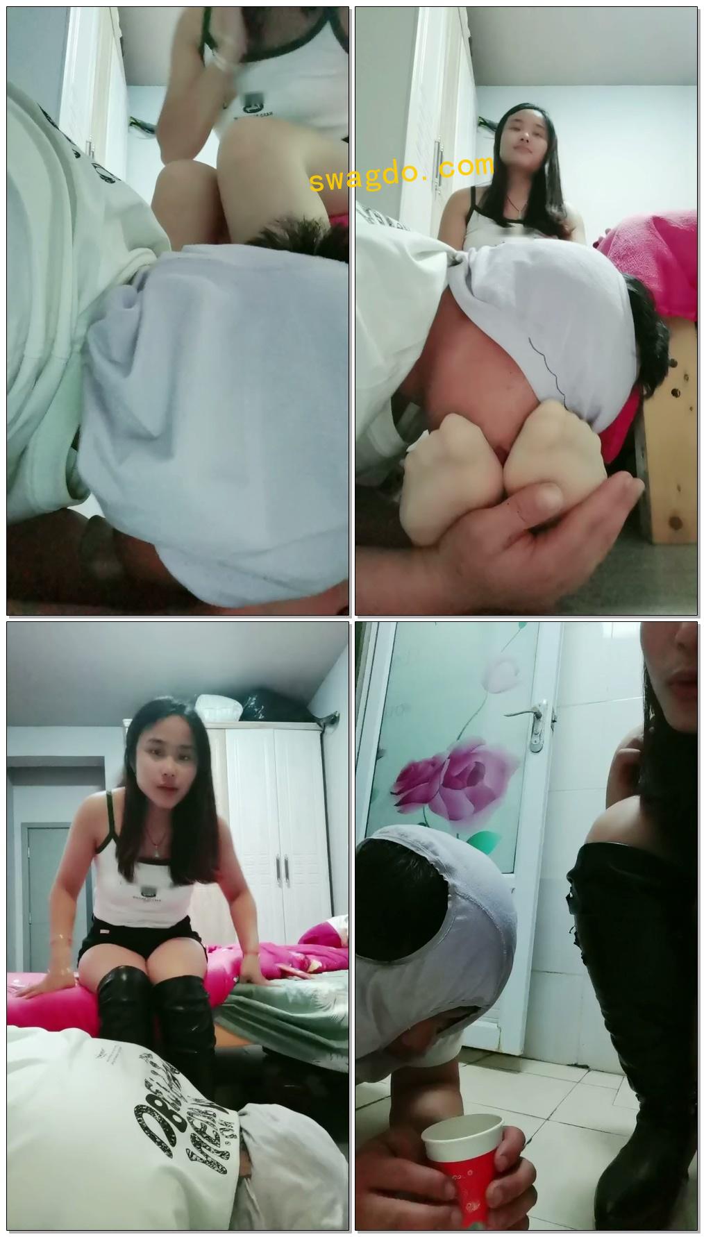 【晓安公主】白靴肉短丝玩狗【33分钟】