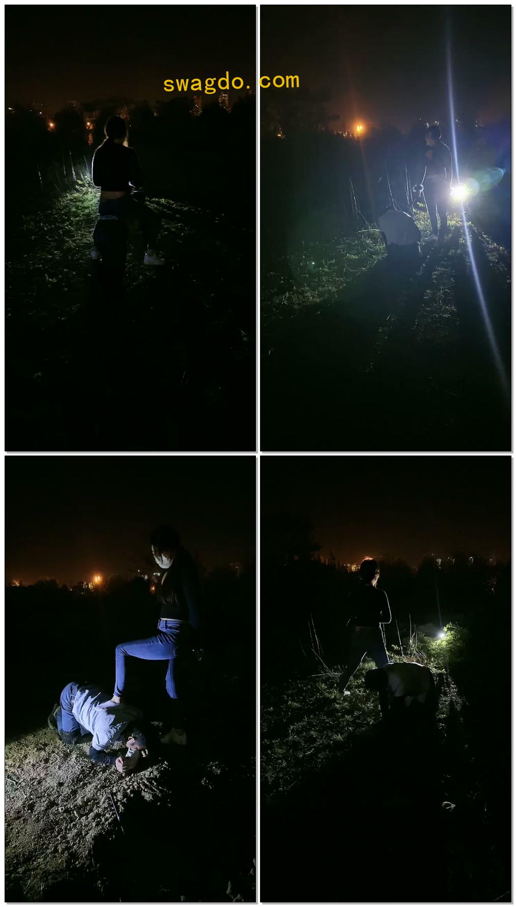 【晨颜S】TJ夜晚的野外活动遛狗鞭子暴打骑马【43分钟】