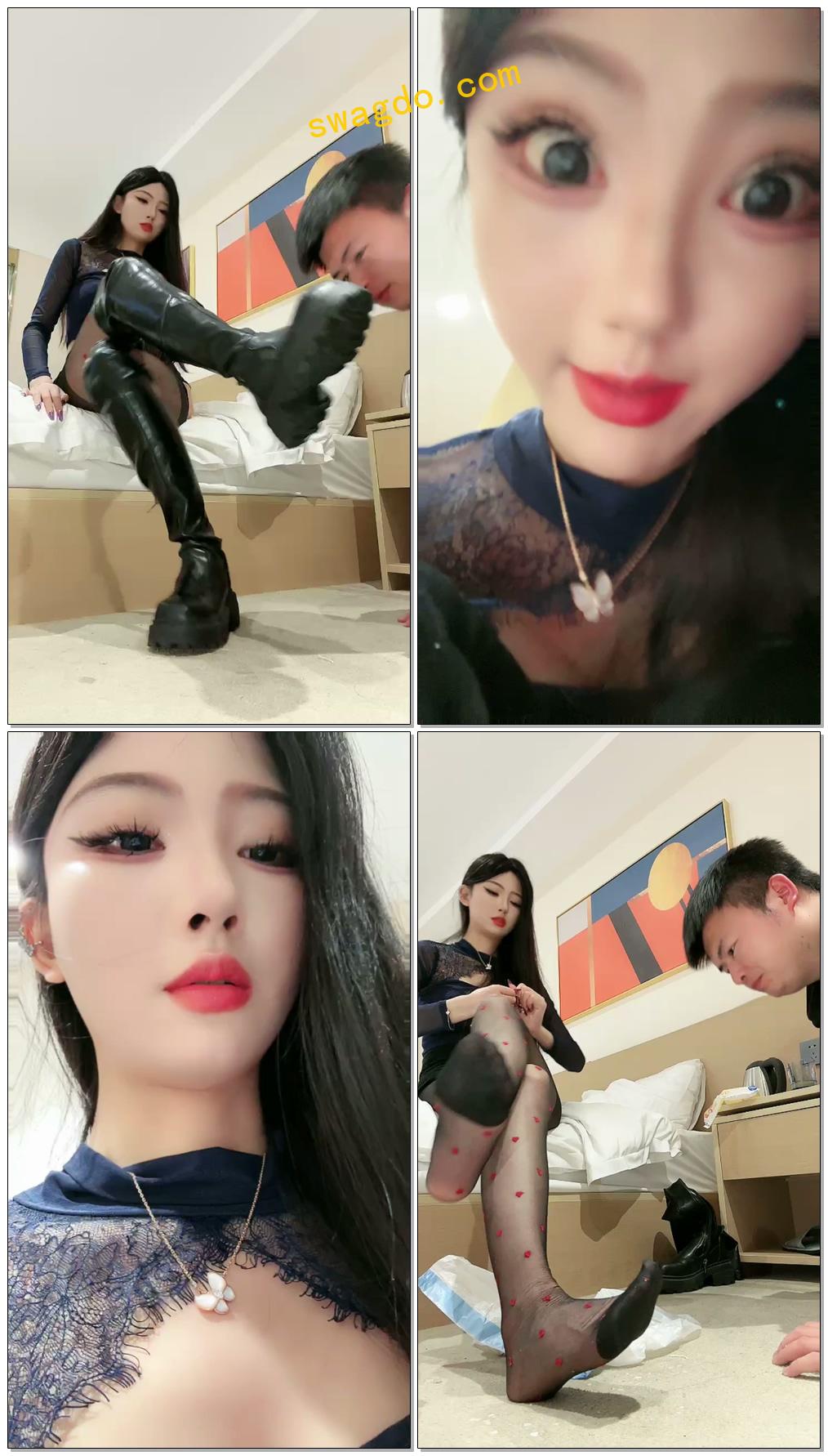 【司宁青】酸奶脚靴底脚底清理舌头舔麻【44分钟】