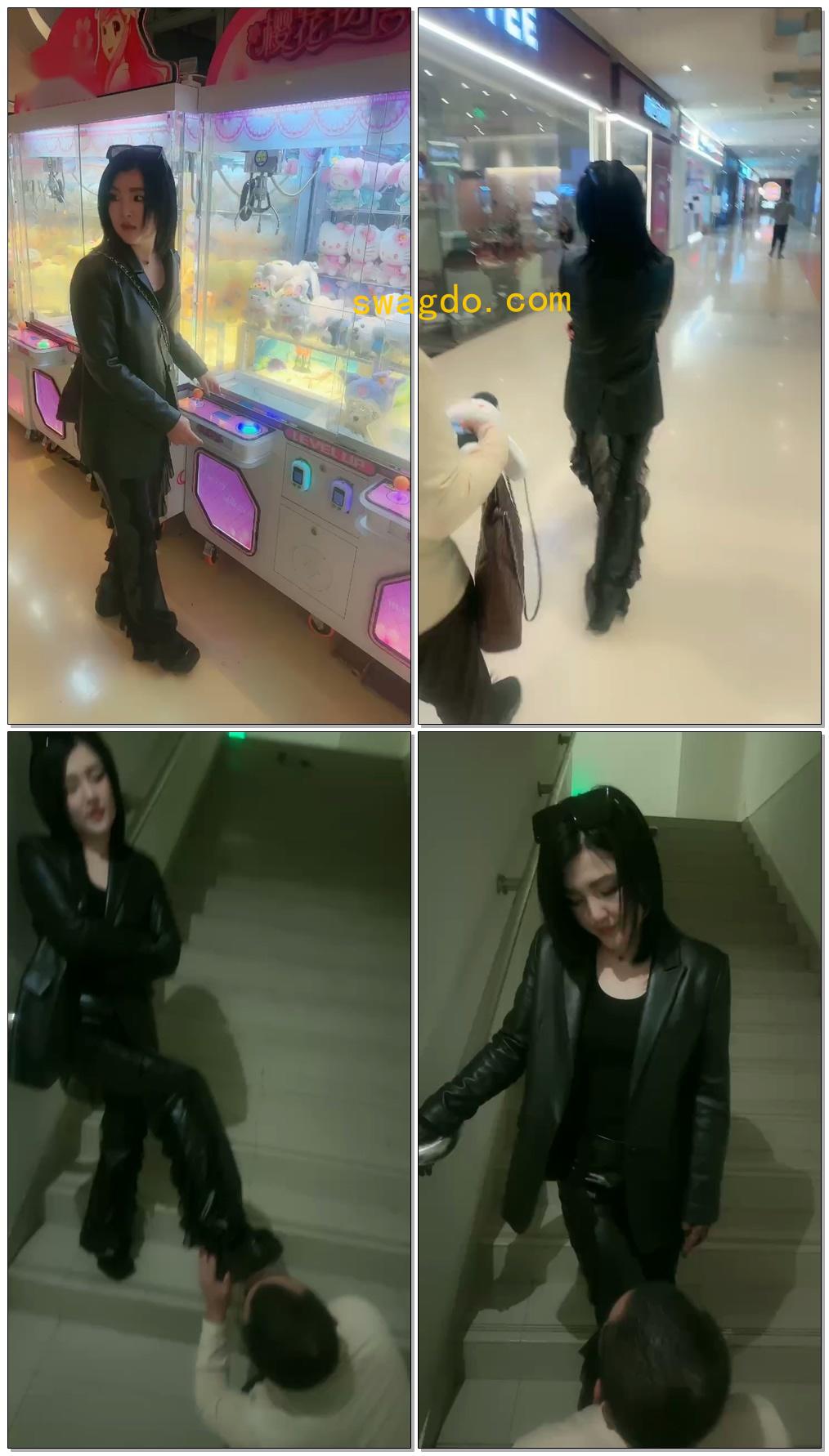 【天津伊潼S】户外商场溜狗【33分钟】