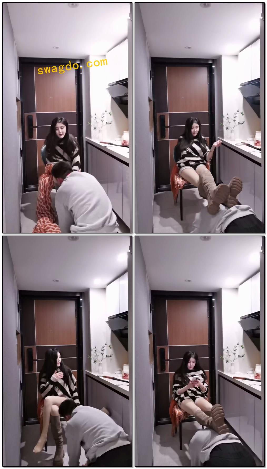 【许梦菲】耳光清理鞋底【42分钟】