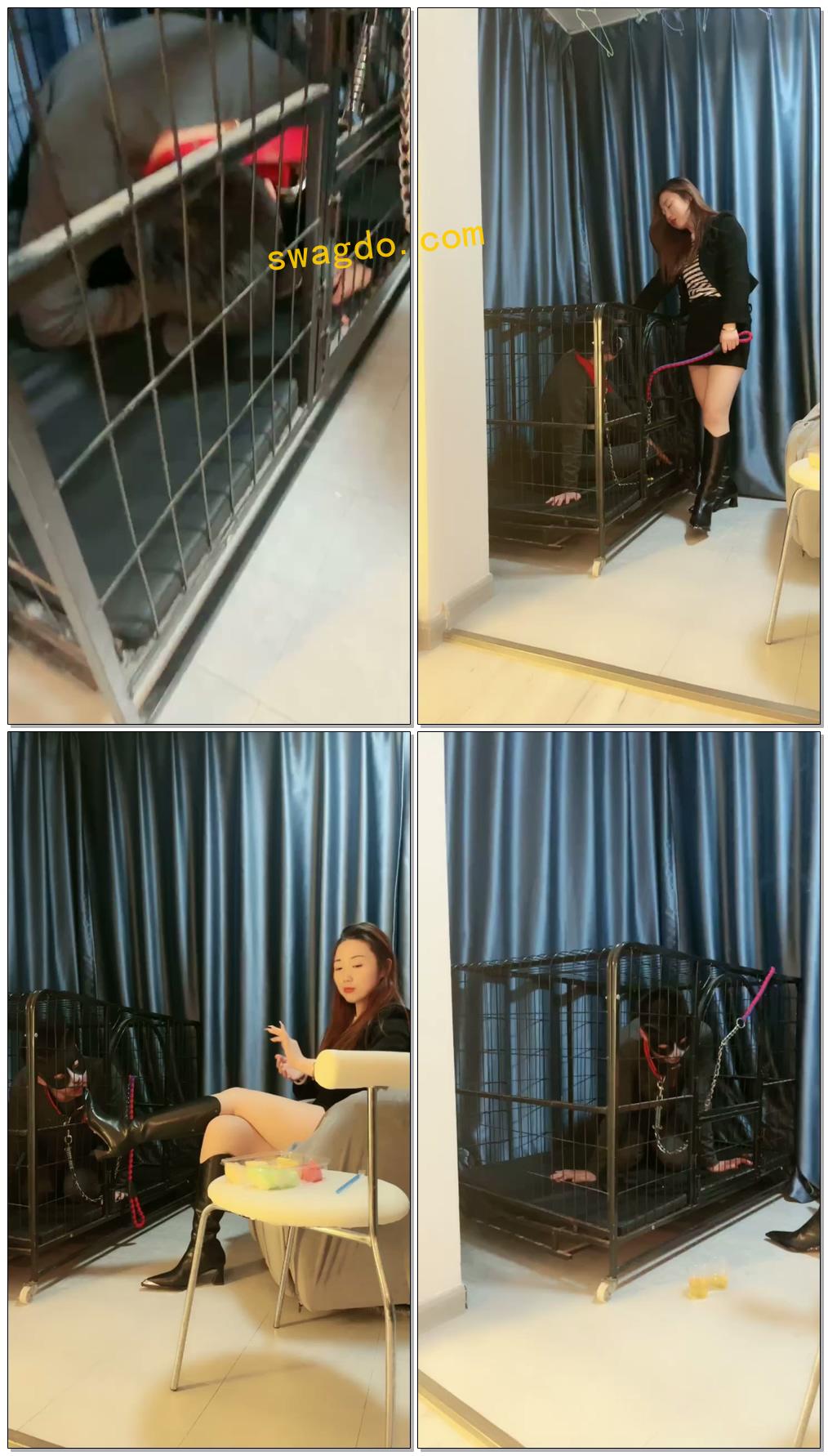 【语阳】圈养全程狗笼子踩食水果【32分钟】