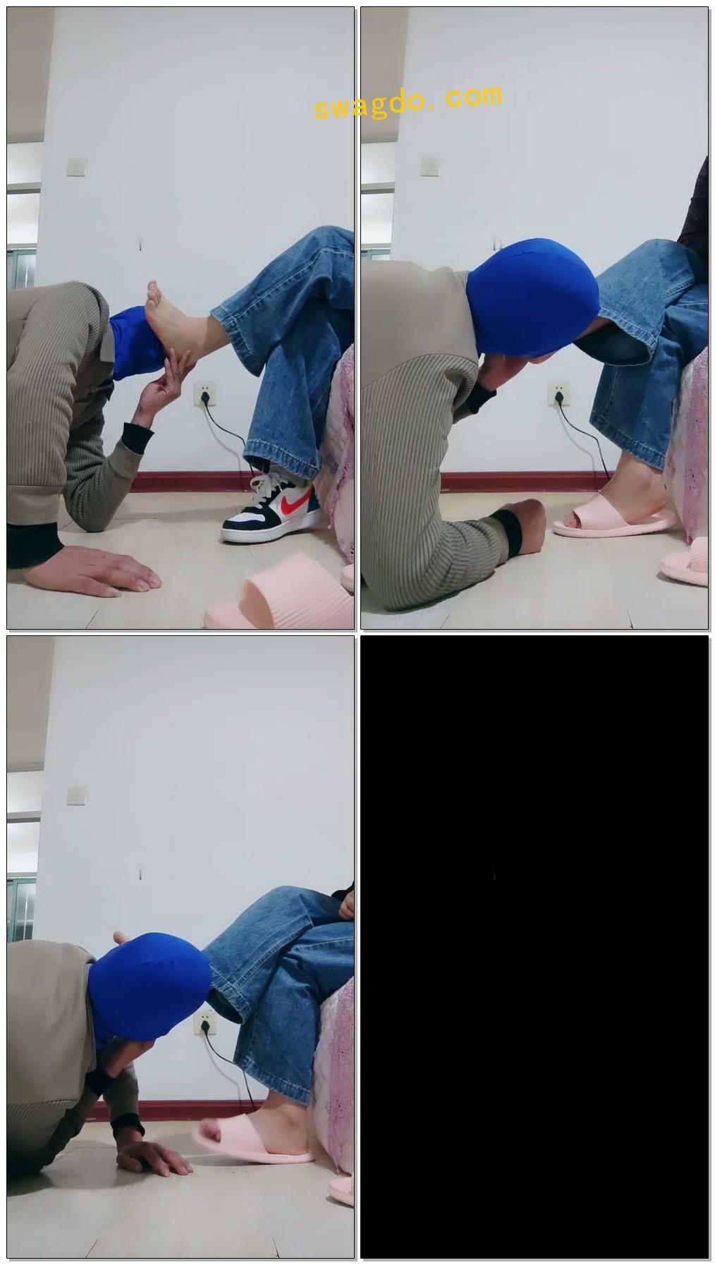 【青竹S】调教家奴舔脚洗脚【30分钟】