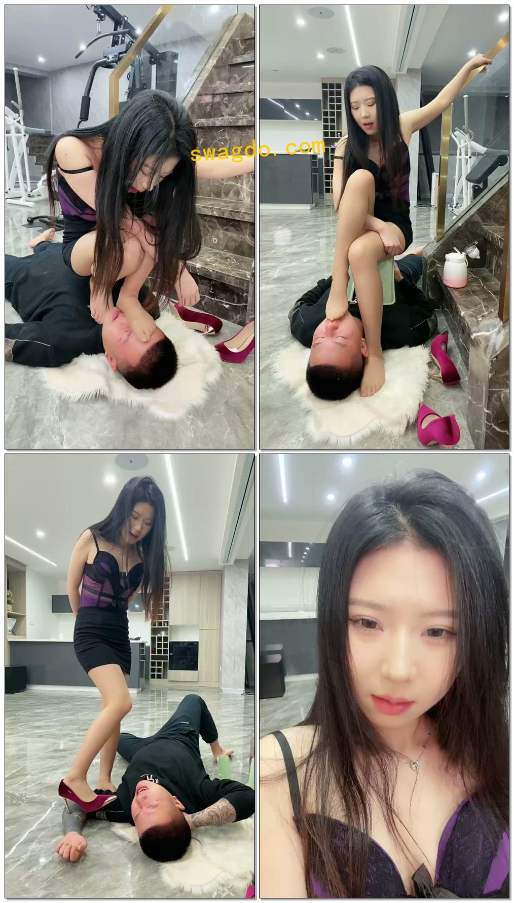 【麋鹿银儿】浓痰糊脸全体重踩头直接圣水【60分钟】