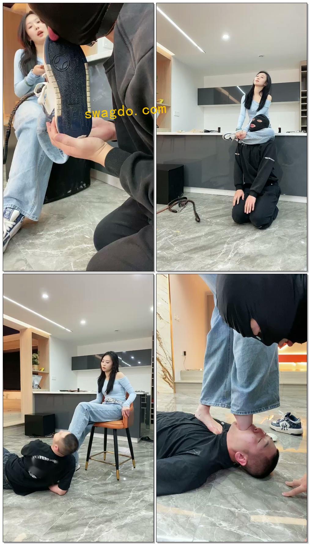 【麋鹿银儿】齐齐深喉专场腿绞【46分钟】