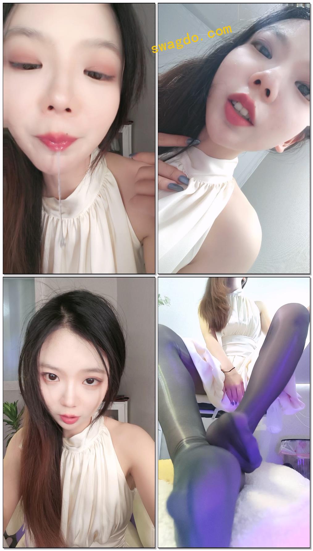 【梨柚冰】第一视角油亮黑丝口水盯榨圣水【32分钟】