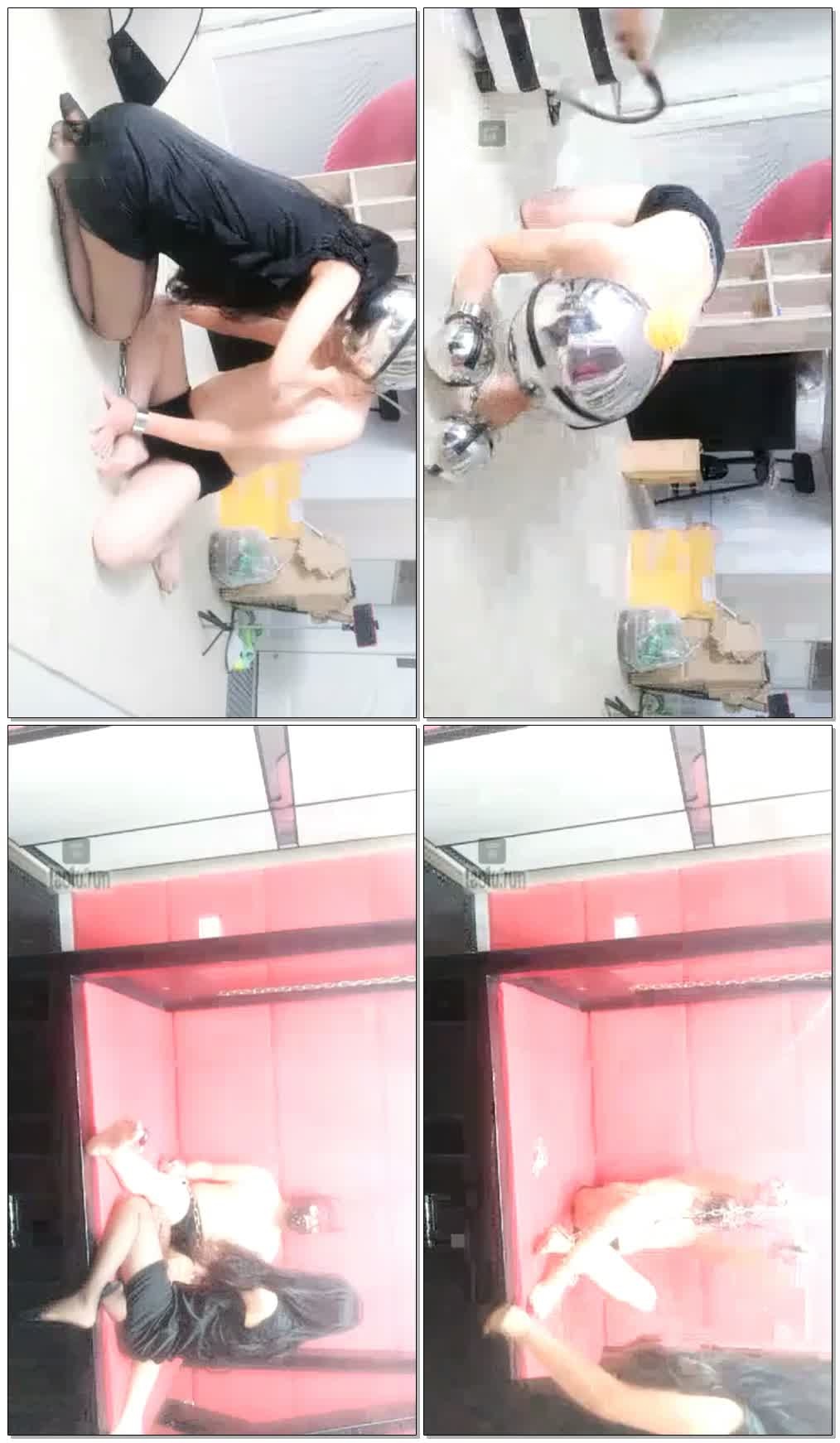 【10.06】喂狗食,铁头套手套,手铐掉虐,鞭打【44分钟】【颜竹s】