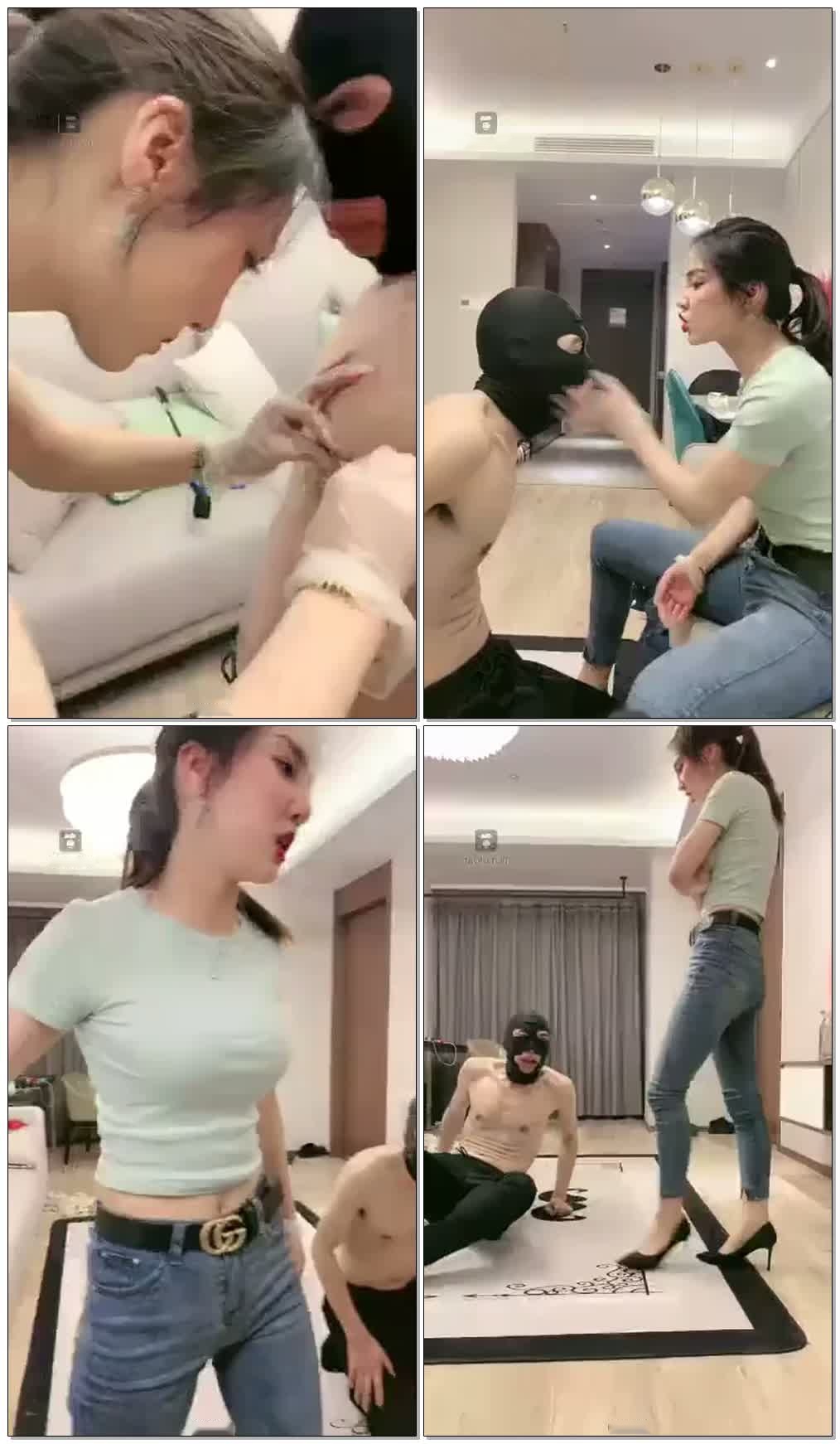 【12.05】调教恋足贱狗【萱萱S女蒂】【24分钟】