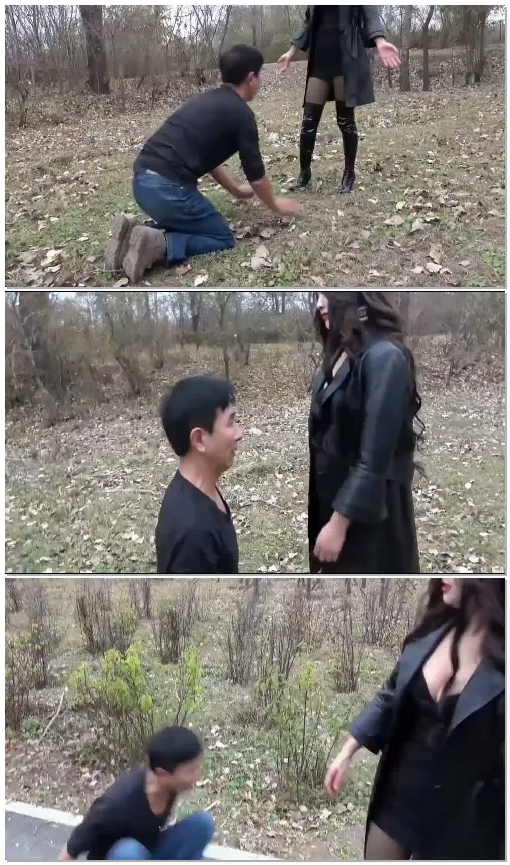 【冷柔】长靴户外骑乘羞辱老狗YC-191113