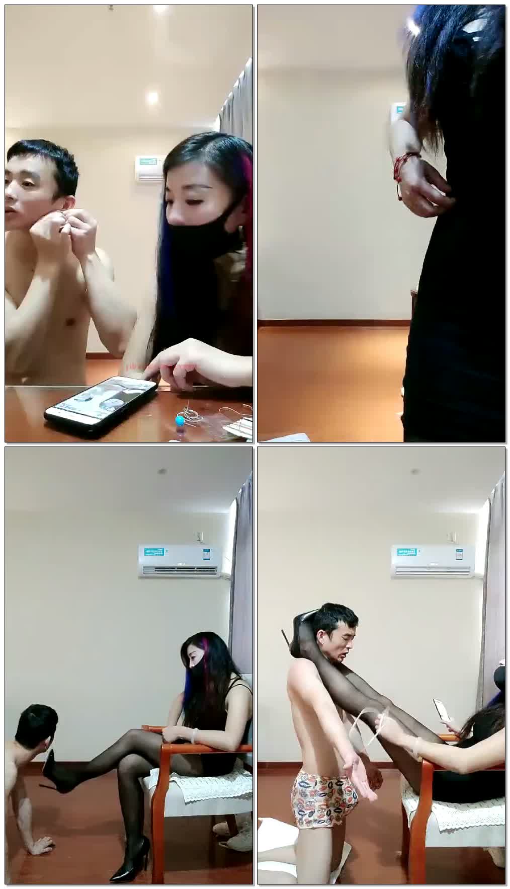 【Yaotiao女王】针扎耳眼闻屁股舔鞋数据线抽狗奴【55分钟】