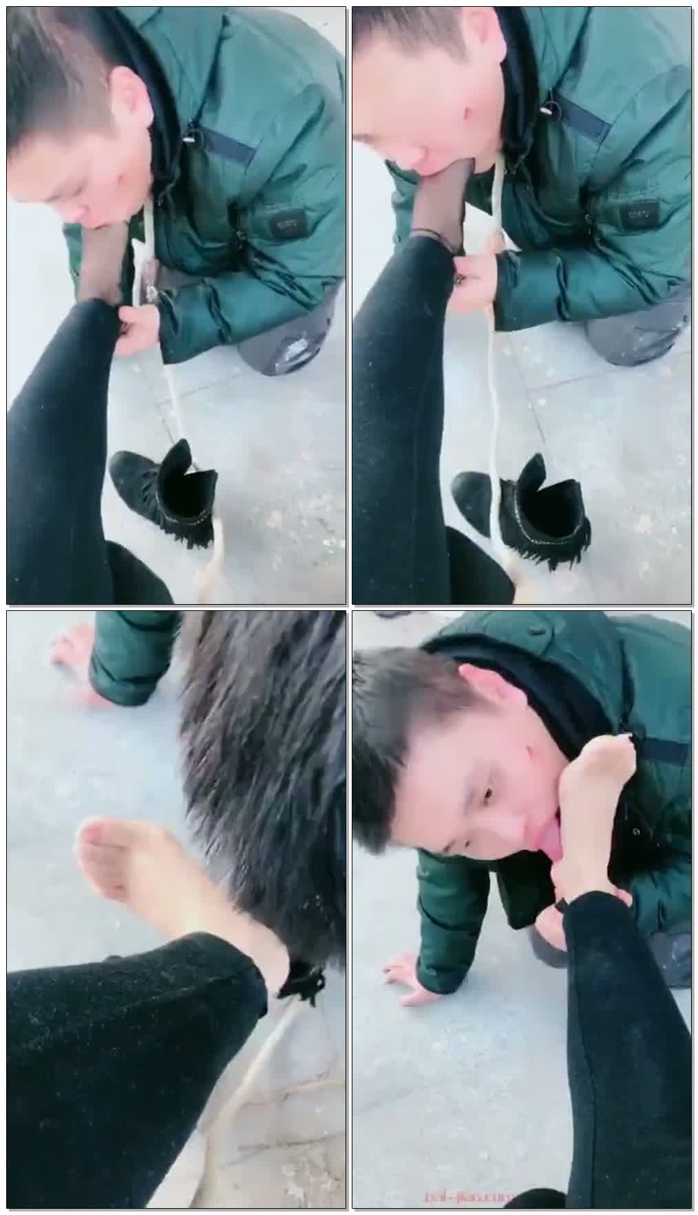 【桃子女王】野外舔脚 圣水泡丝袜加口水 吐了在喝 必须喝完【35分钟】