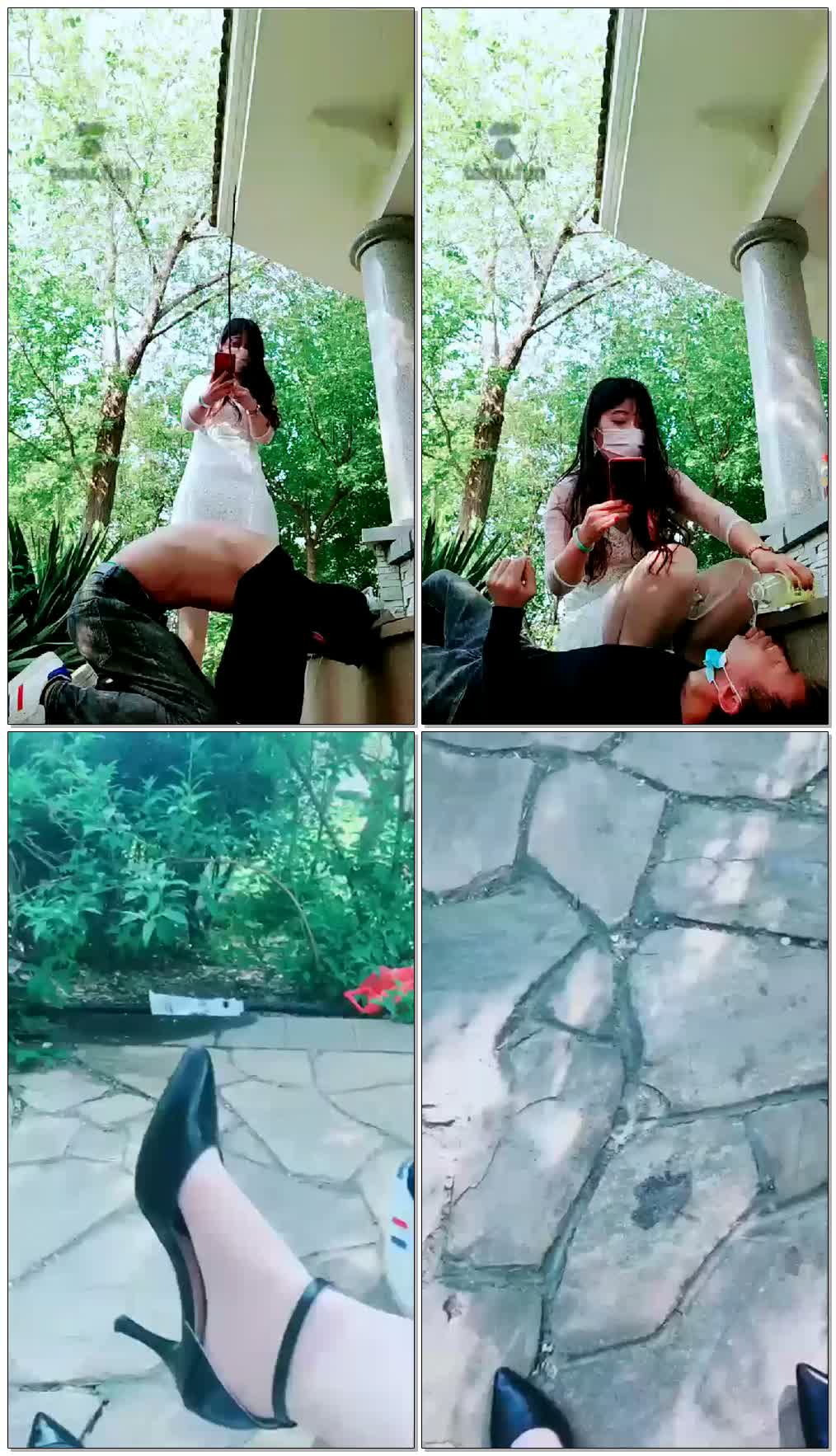 【聊城魅影】野外带刺条抽舔脏鞋底喂圣水狠虐乳【146分钟】