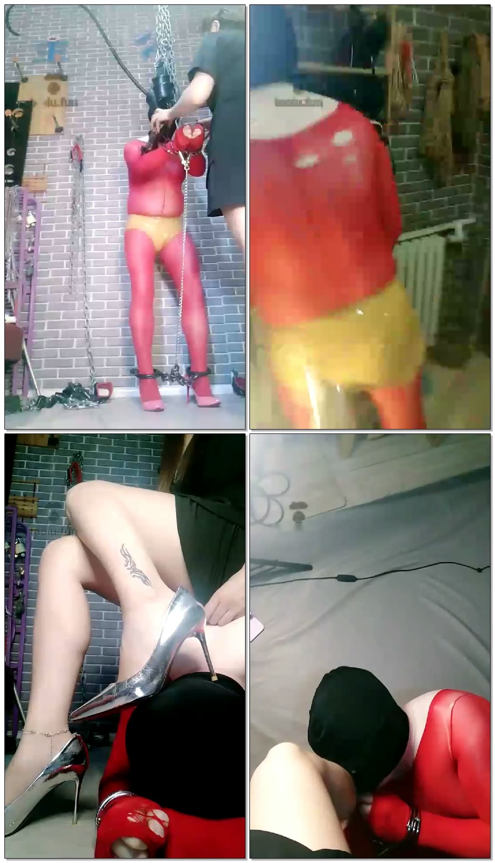 【东营天香百合】人体鞋架,手铐控制【73分钟】【普清】