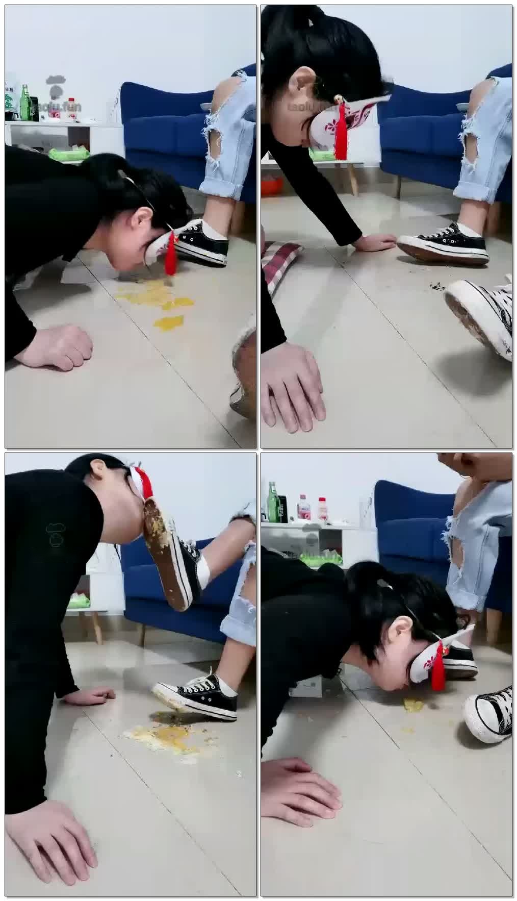 【微甜_Sss】脏鞋底羞辱踩食【38分钟】【高清】