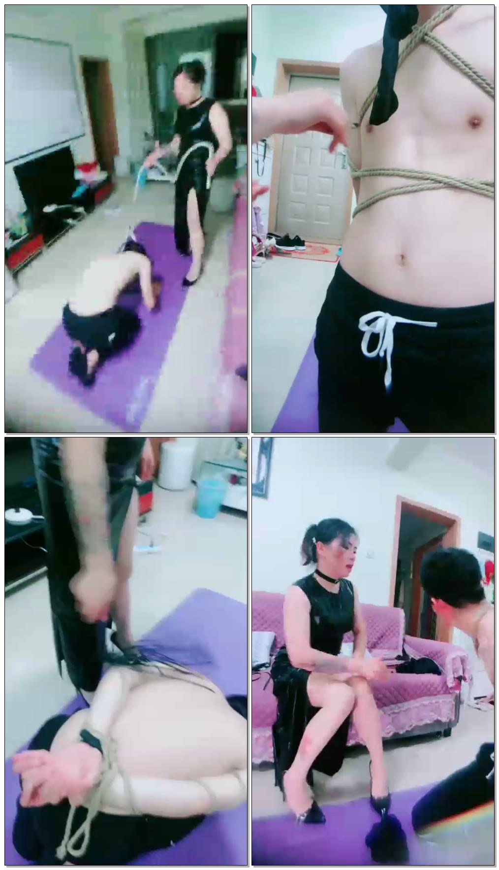 【瑾玲女王】长鞭抽打调教捆绑的贱狗【24分钟】