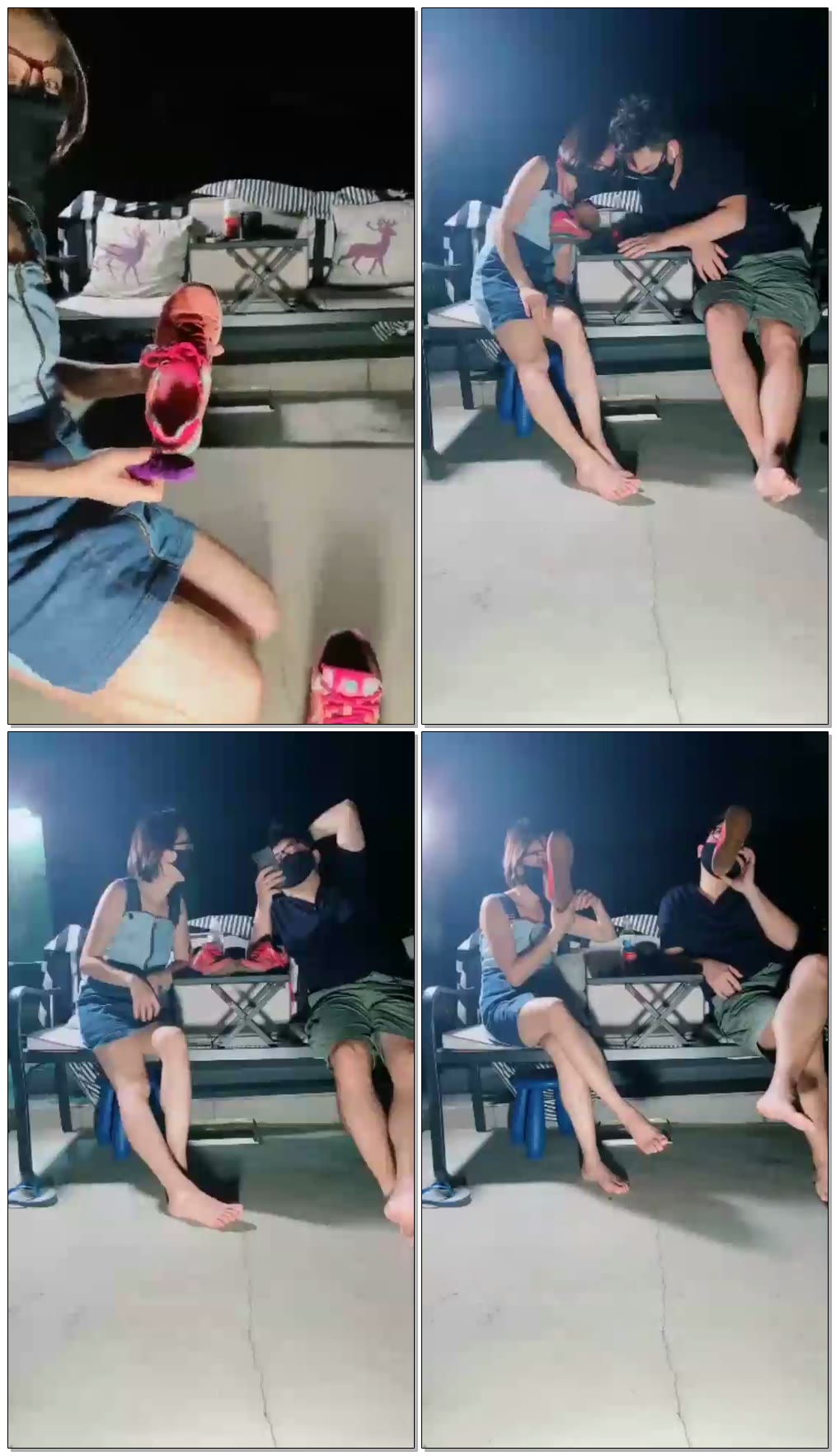 【囚夫妻】扫楼得到一双女鞋袜,当成圣物供起来了【76分钟】【普清】