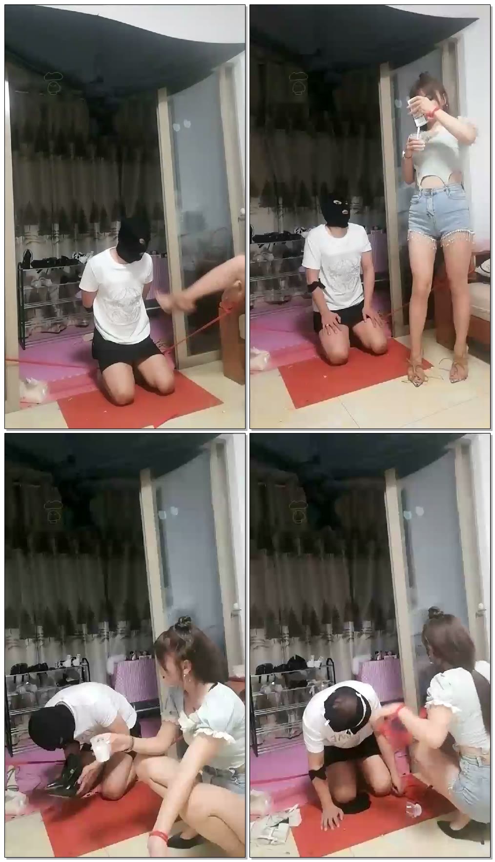 【夏天女王】喝圣水,吃袜子,高跟踩,颜骑坐脸【56分钟】【标清】