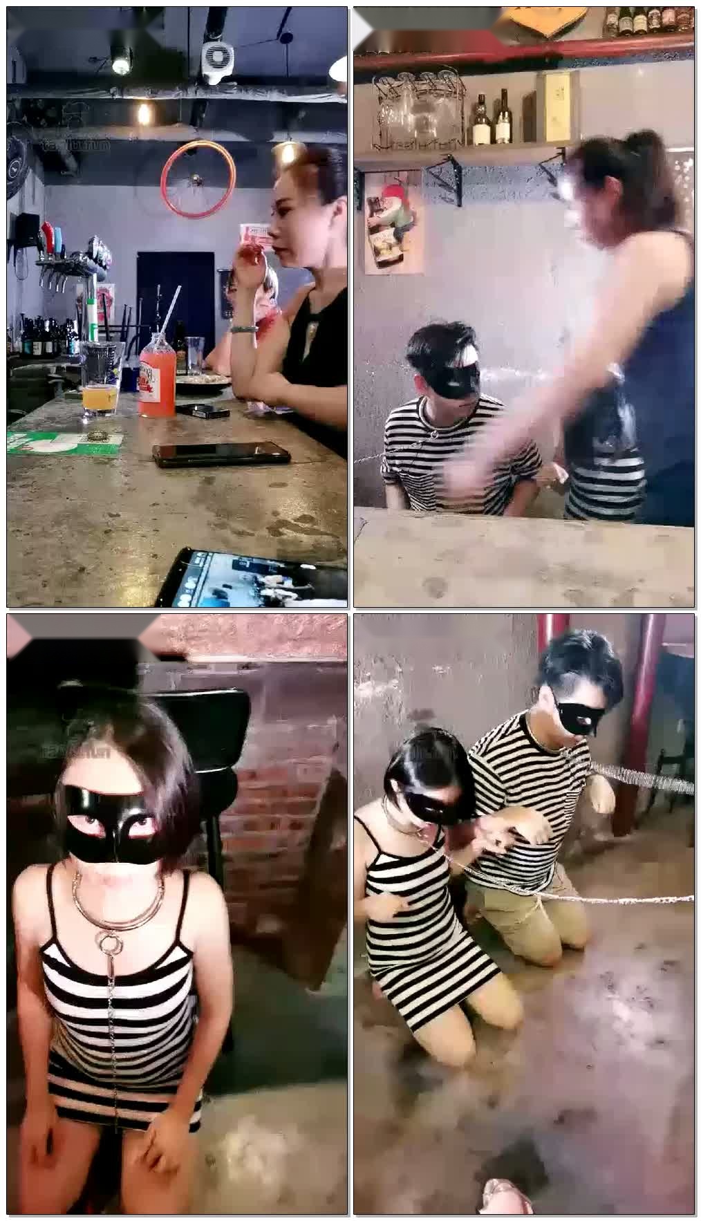 【上官娴Queen】酒吧公调夫妻奴,向素人展示本主的作品,指导素人如何玩弄【44分钟】【高清】