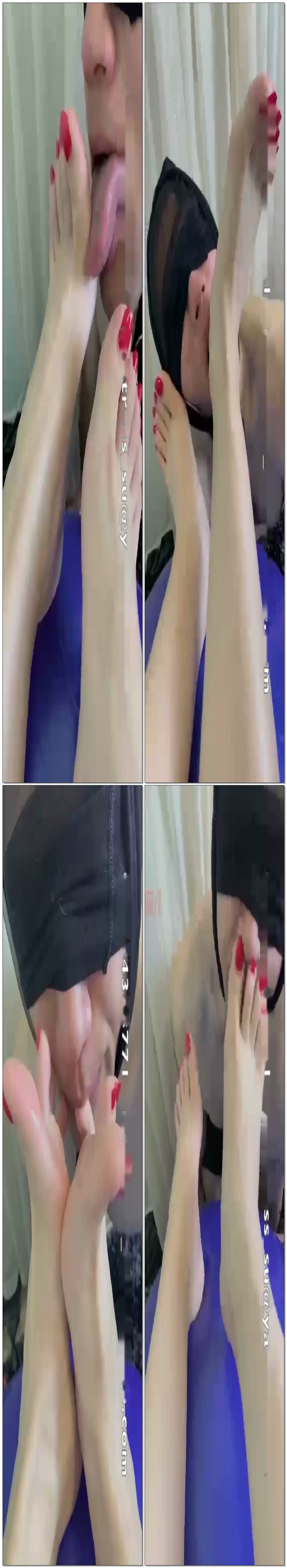 【苏曼S】贱狗被苏曼女王调教用口腔舌头伺候玉足【10分钟】【标清】