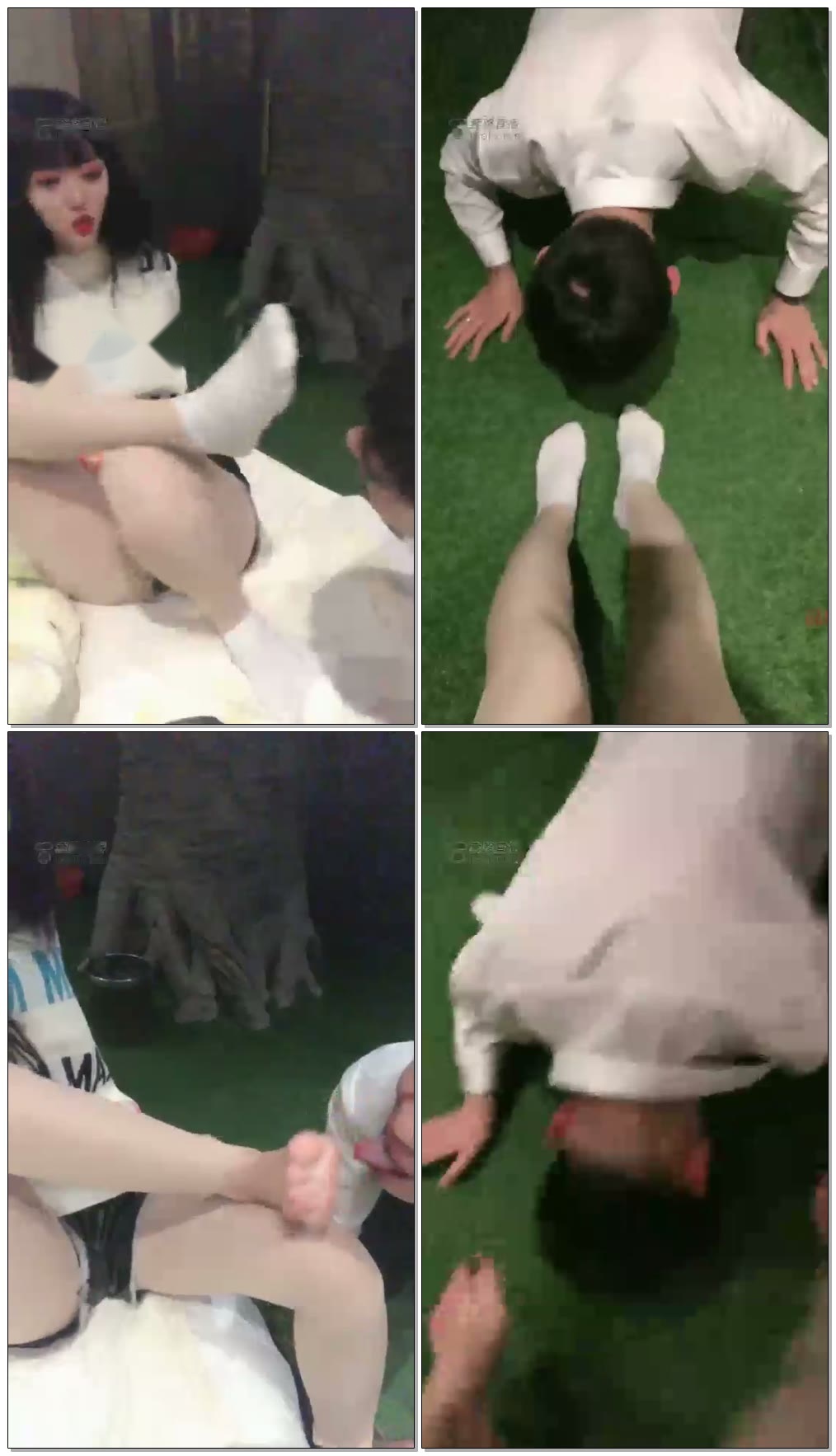 【浅夏S】宾馆调狗绿帽羞辱场,遛狗骑马踩踏口水舔脚闻袜子【29分钟】【标清】