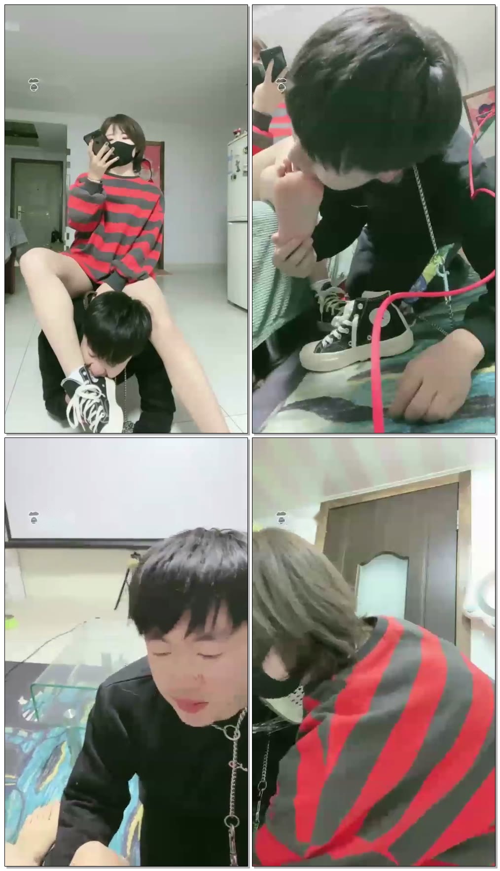 【美离子S】帆布鞋短裤女神玩狗【50分钟】【标清】